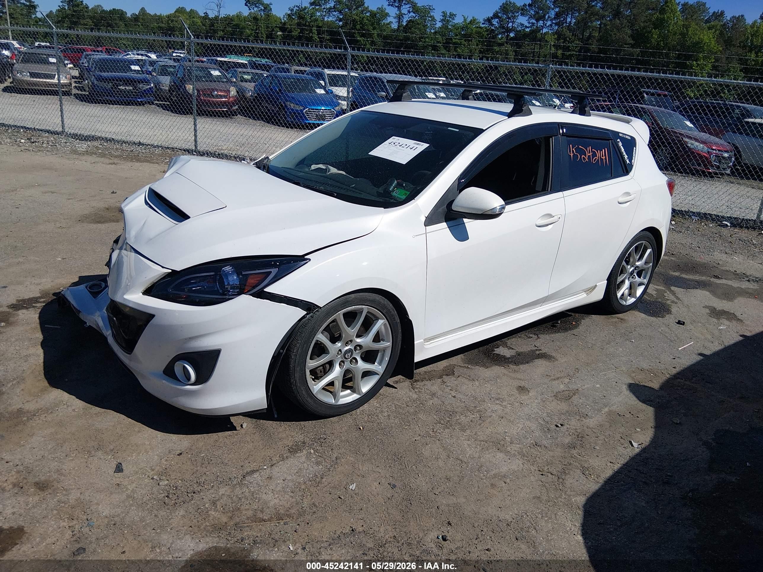 2012 Mazda Mazdaspeed3 Touring White vin: JM1BL1L38C1646977