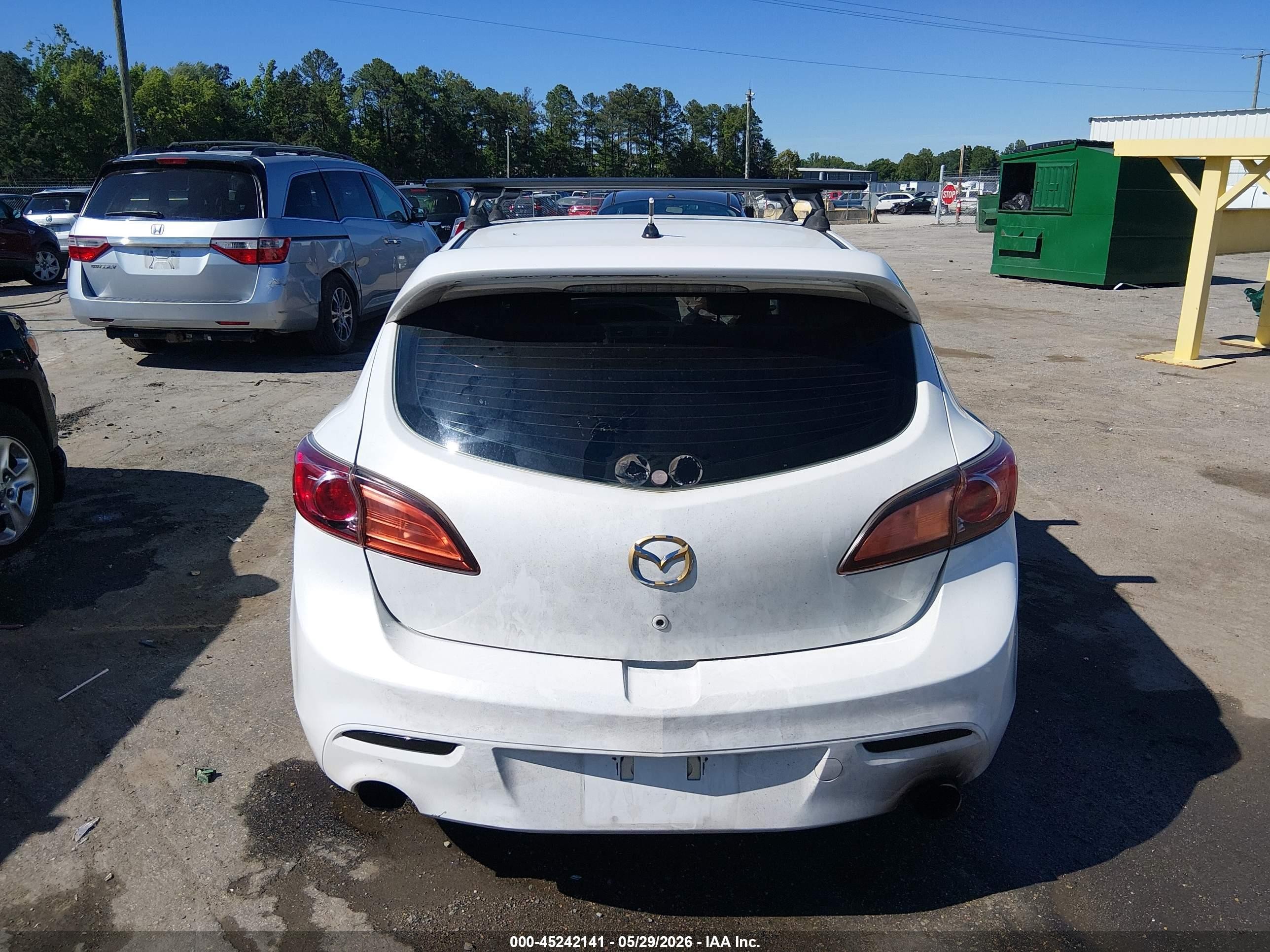 2012 Mazda Mazdaspeed3 Touring White vin: JM1BL1L38C1646977