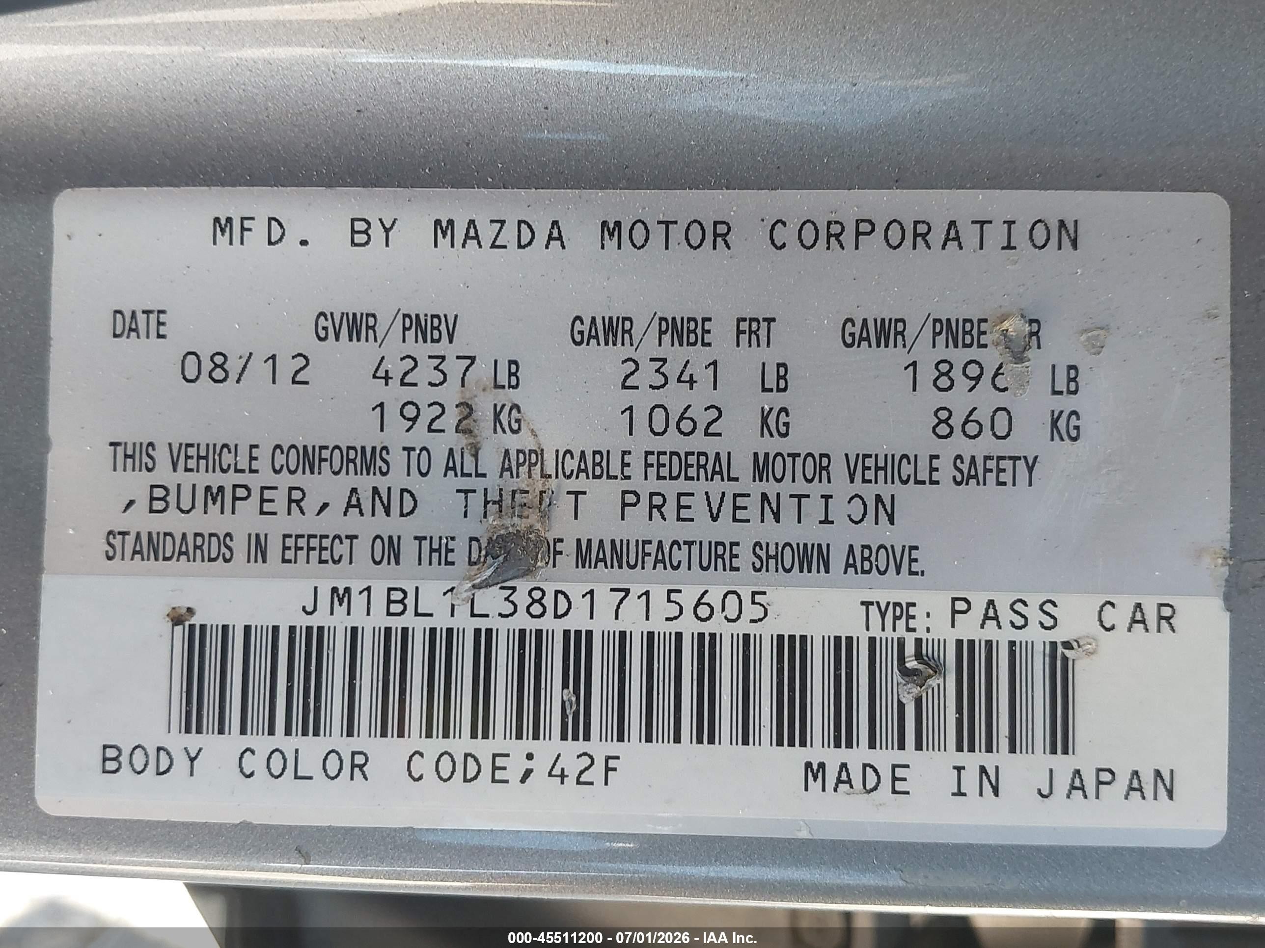 2013 Mazda Mazdaspeed3 Touring Silver vin: JM1BL1L38D1715605
