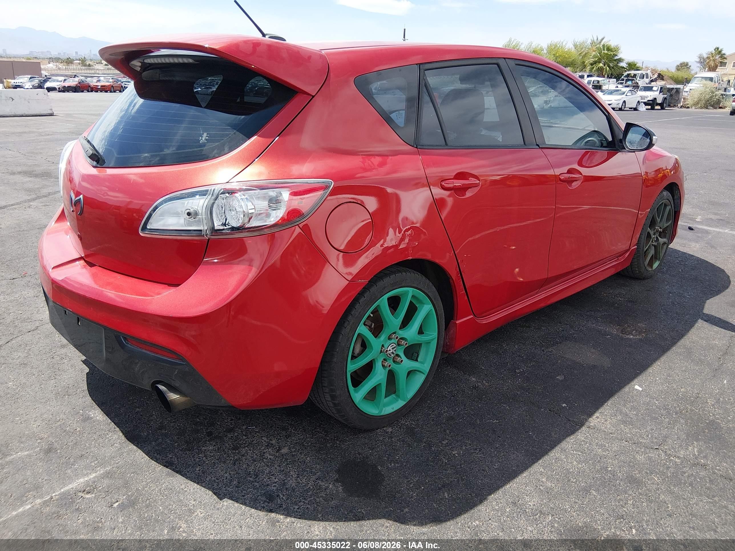 2013 Mazda Mazdaspeed3 Touring Red vin: JM1BL1L40D1762636