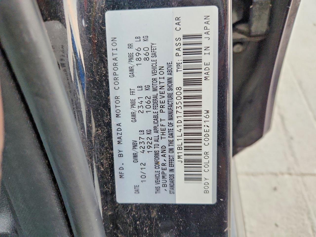 2013 Mazda Speed 3 Black vin: JM1BL1L41D1735008