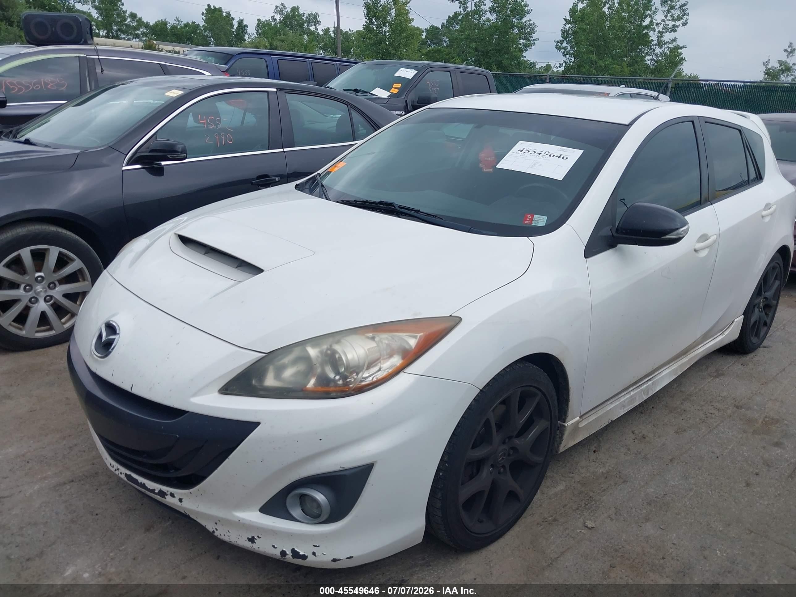 2013 Mazda Mazdaspeed3 Touring White vin: JM1BL1L42D1826322