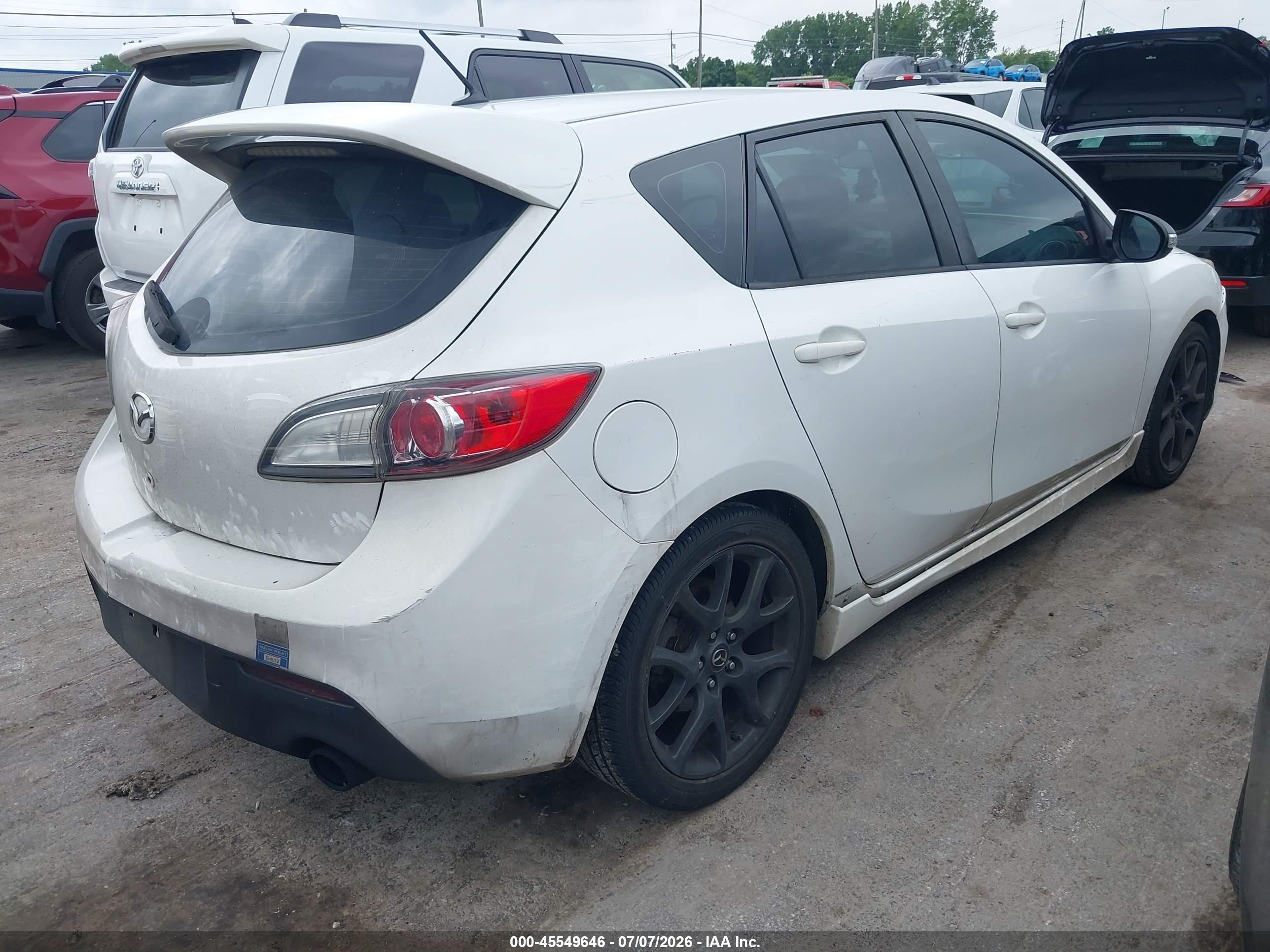 2013 Mazda Mazdaspeed3 Touring White vin: JM1BL1L42D1826322