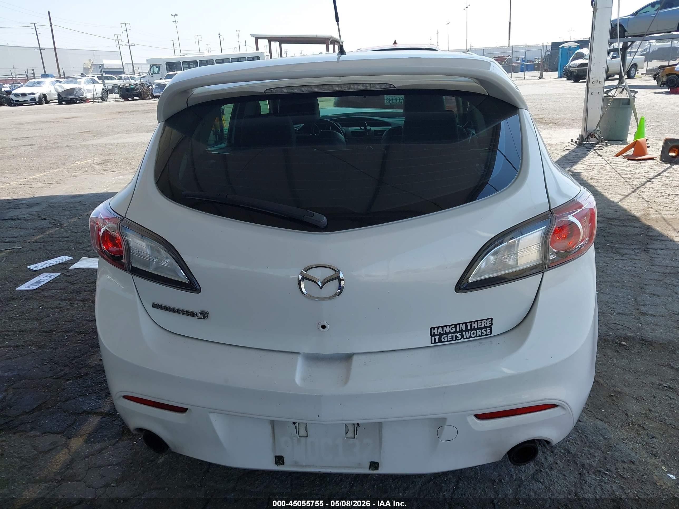 2012 Mazda Mazdaspeed3 Touring Белый vin: JM1BL1L44C1685963