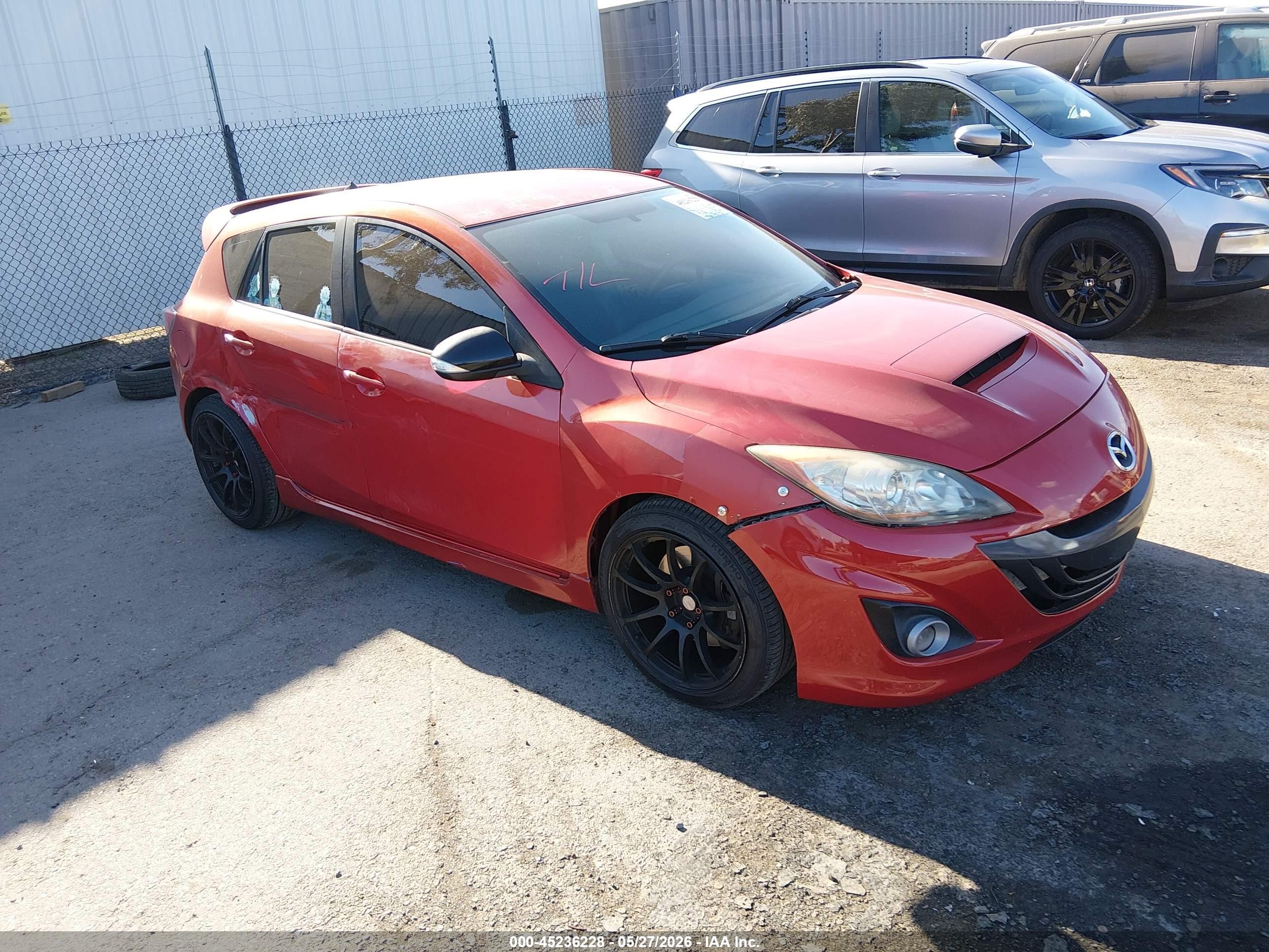 2013 Mazda Mazdaspeed3 Touring Red vin: JM1BL1L49D1806245