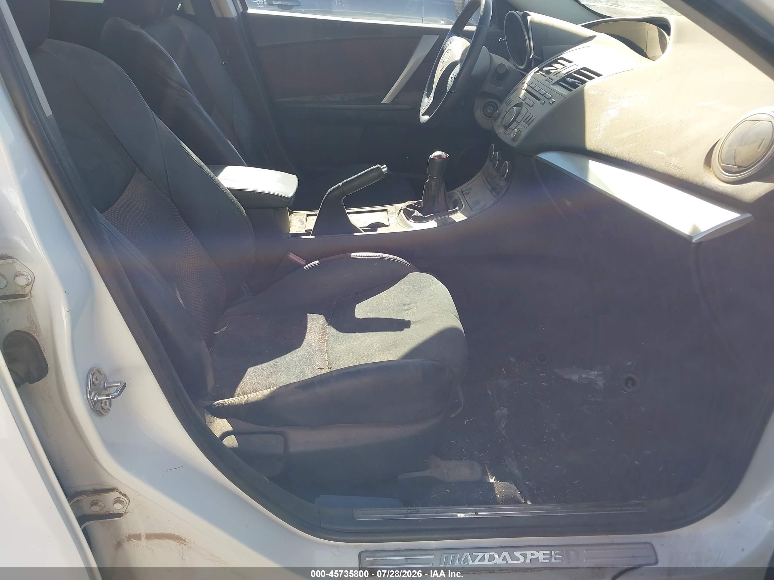 2013 Mazda Mazdaspeed3 Touring White vin: JM1BL1L4XD1821711
