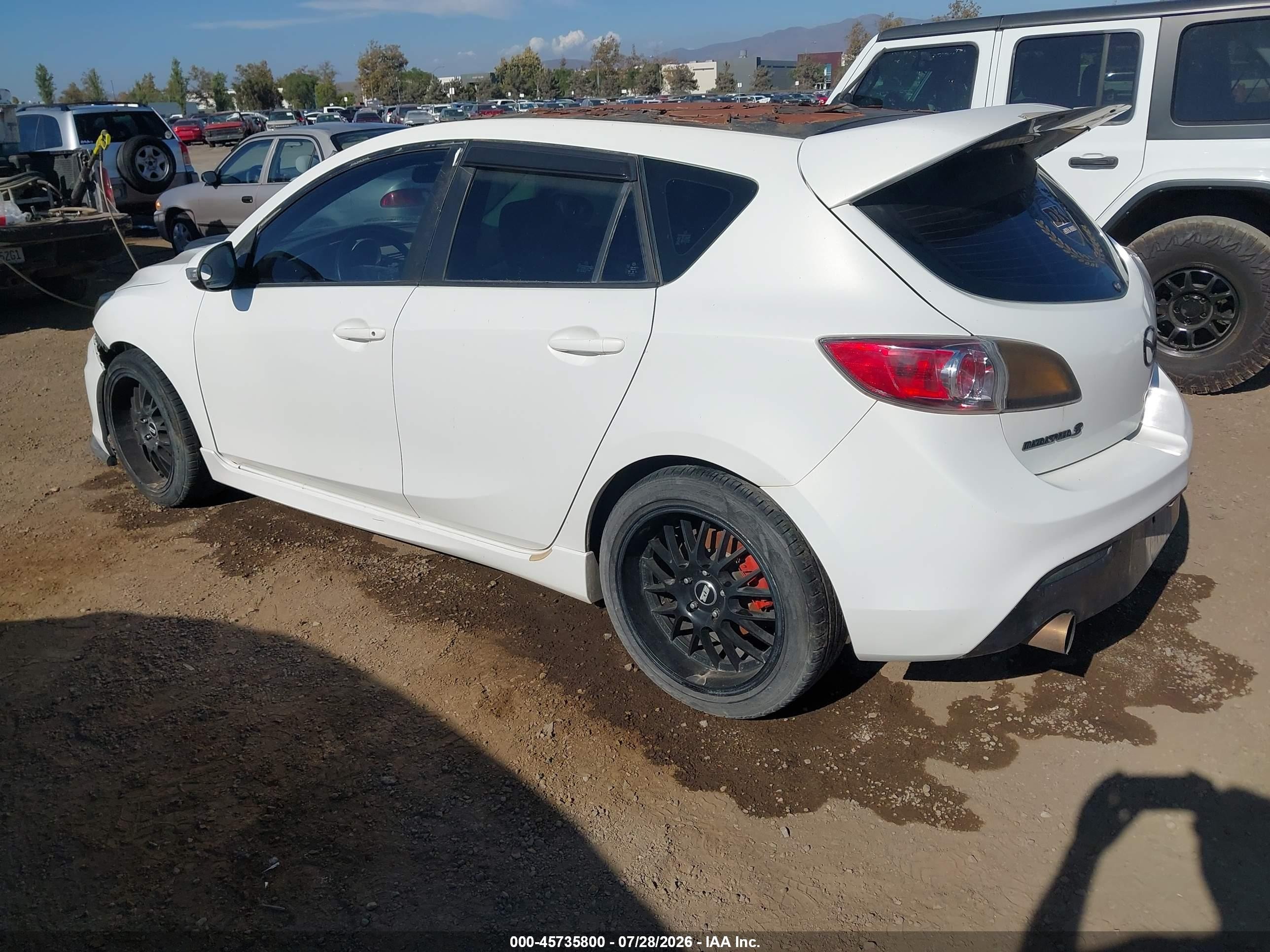 2013 Mazda Mazdaspeed3 Touring White vin: JM1BL1L4XD1821711