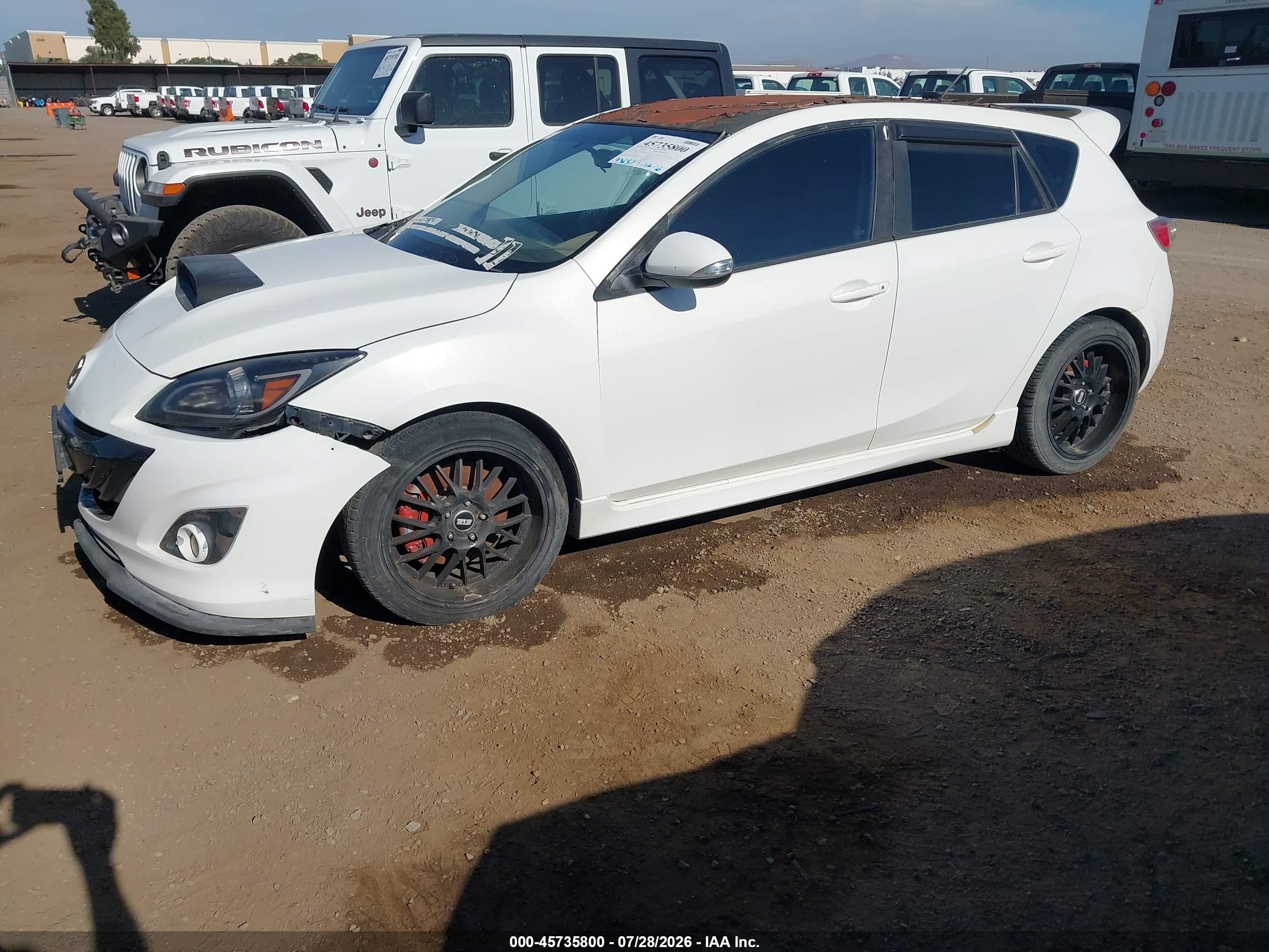 2013 Mazda Mazdaspeed3 Touring White vin: JM1BL1L4XD1821711
