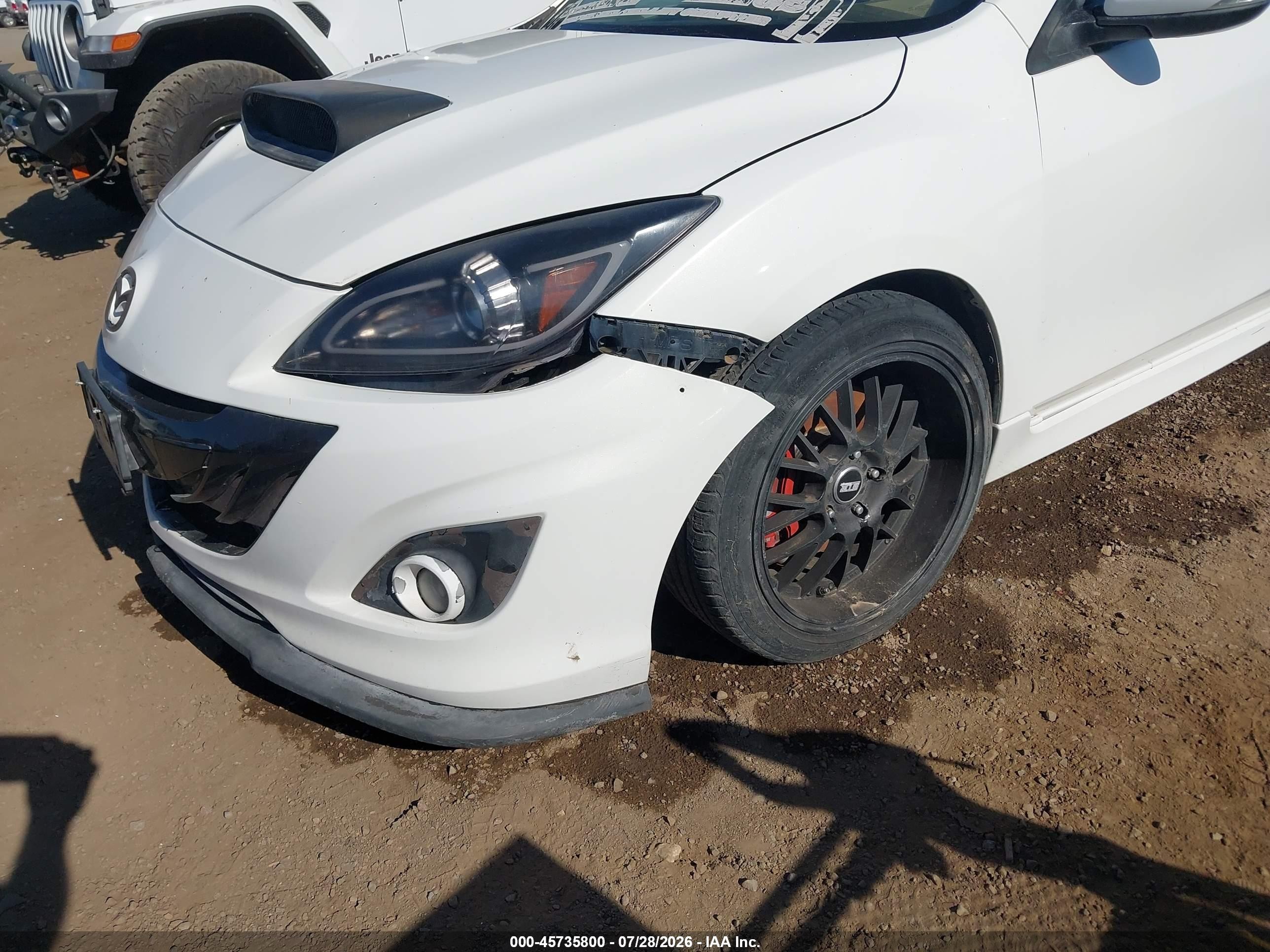 2013 Mazda Mazdaspeed3 Touring White vin: JM1BL1L4XD1821711