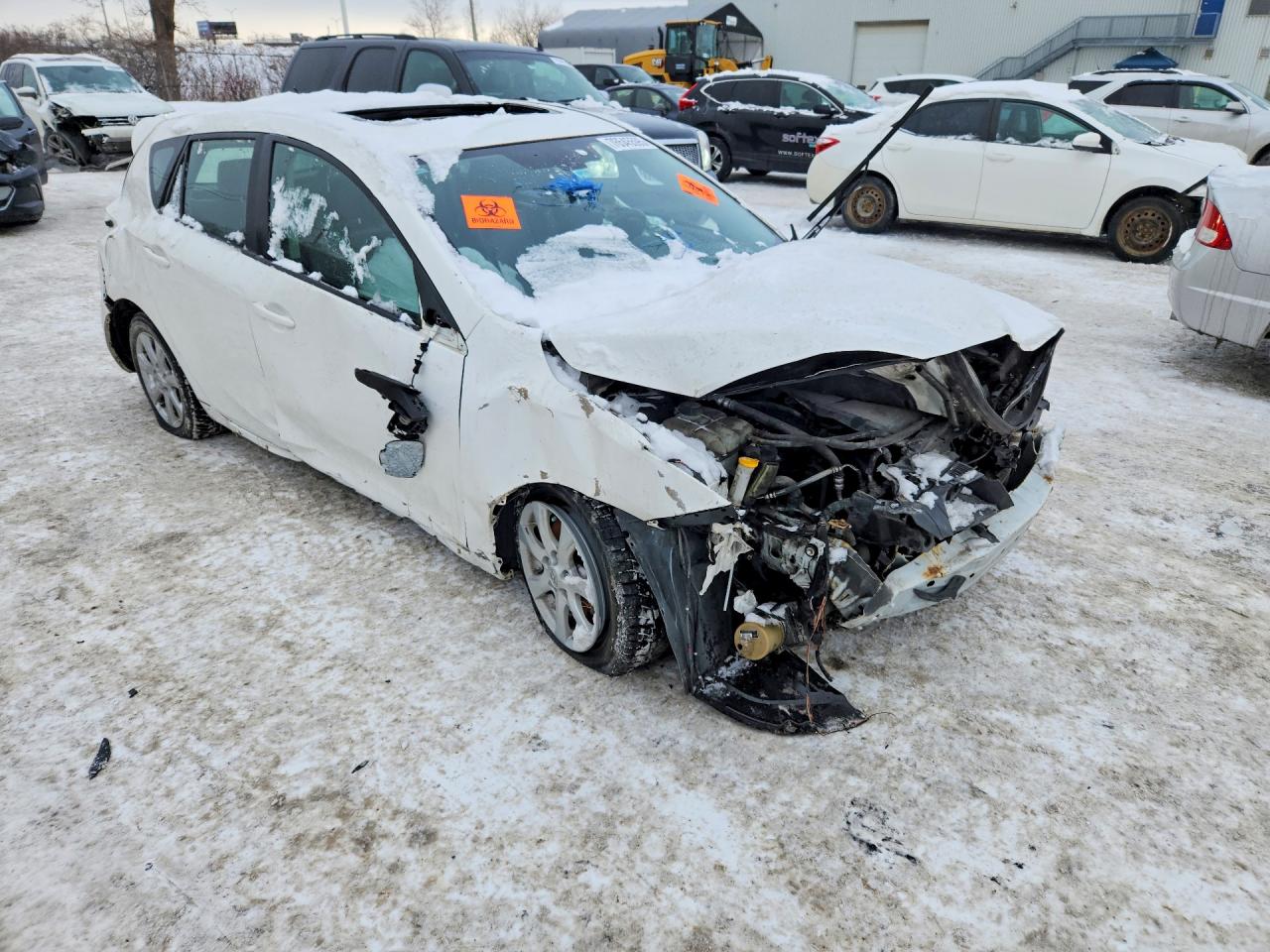 2011 Mazda 3 S White vin: JM1BL1L53B1468430