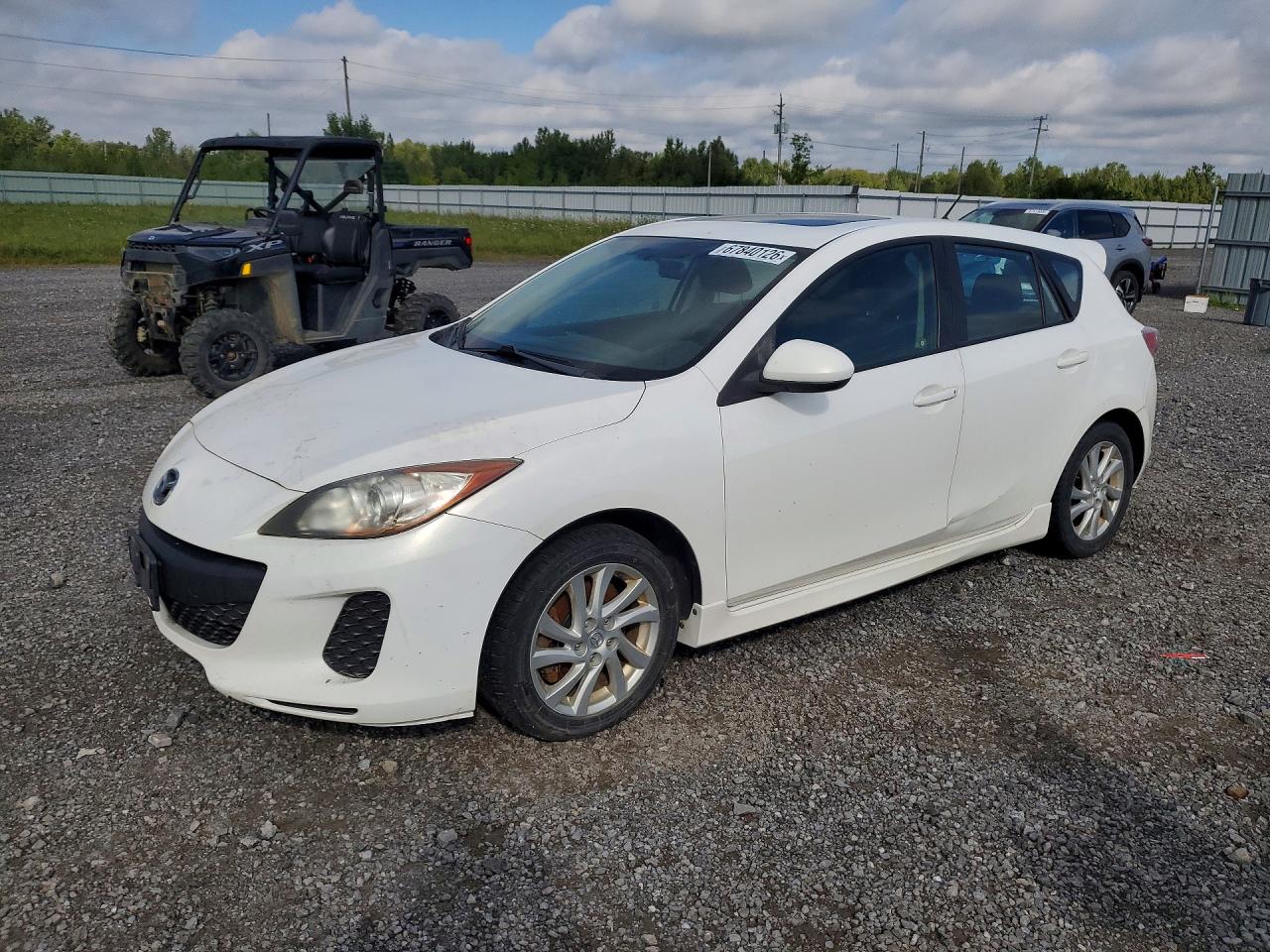 2012 Mazda 3 S White vin: JM1BL1L56C1514298
