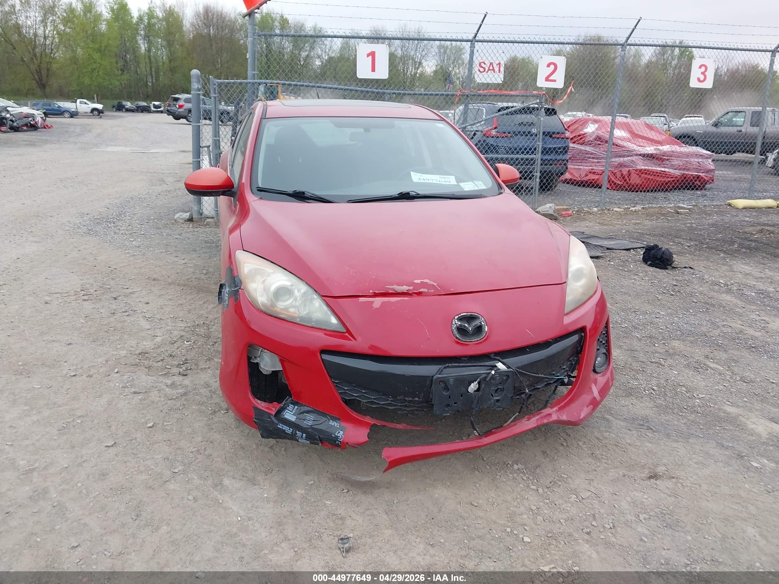 2012 Mazda Mazda3 S Touring Red vin: JM1BL1L60C1508229
