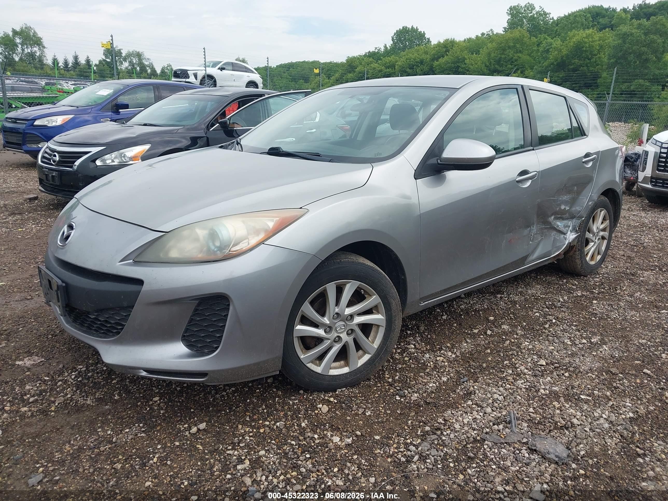 2012 Mazda Mazda3 I Touring Gray vin: JM1BL1L70C1571873