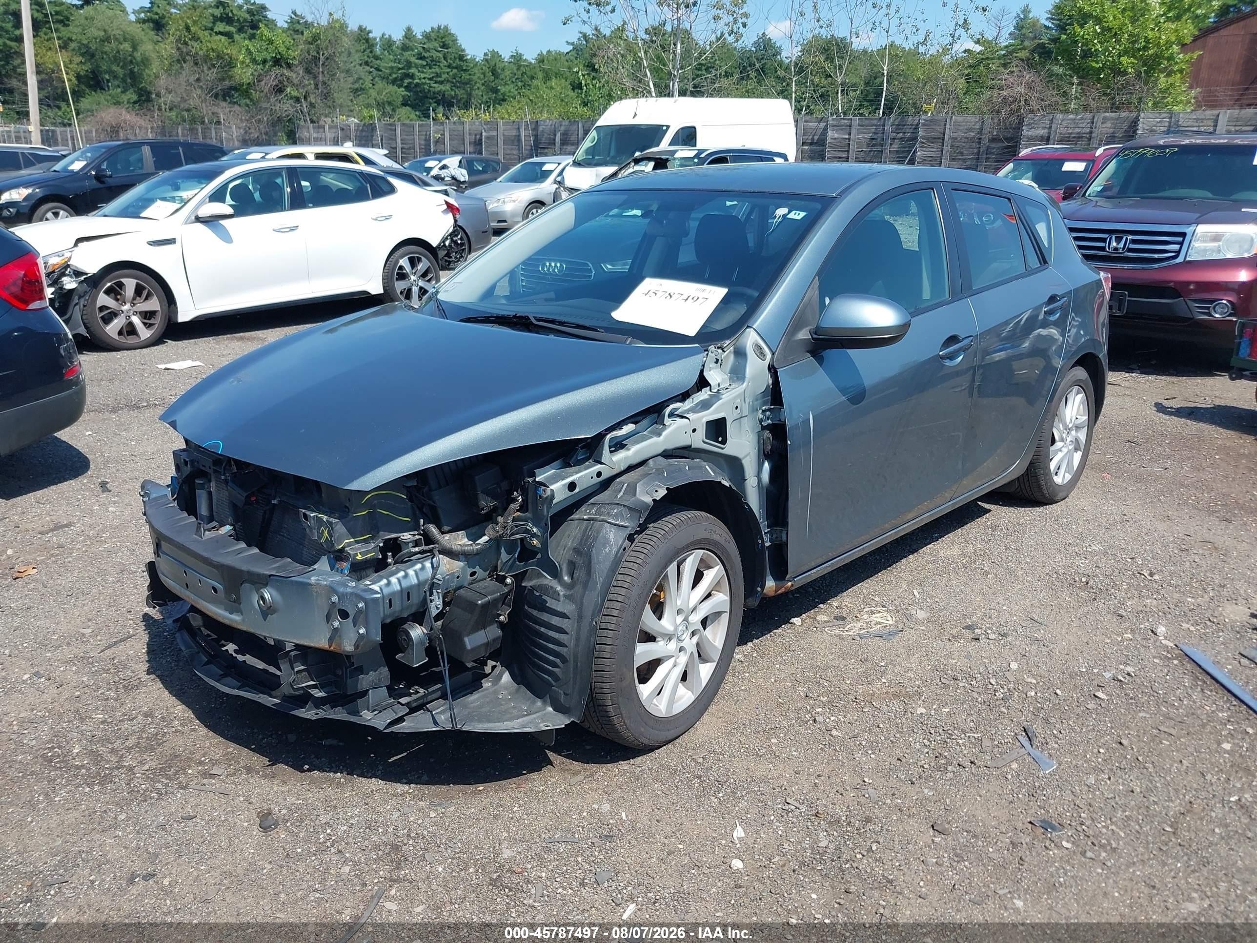 2012 Mazda Mazda3 I Touring Бирюзовый vin: JM1BL1L70C1597972