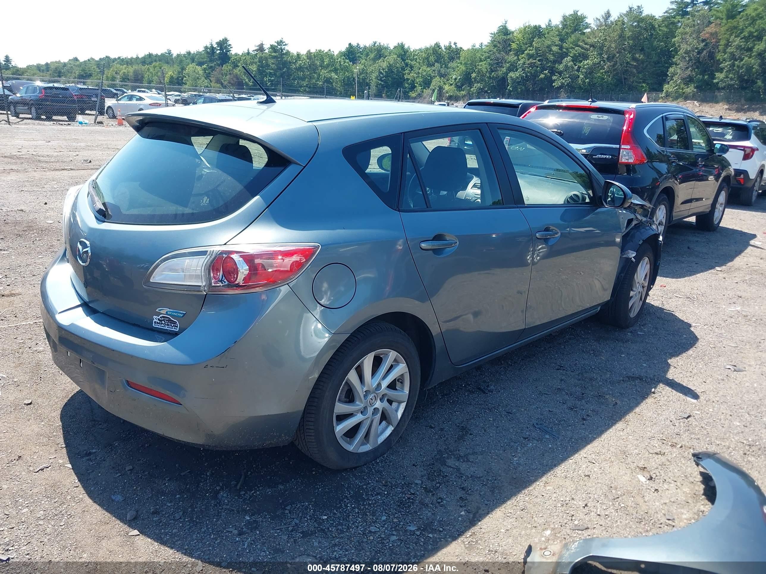 2012 Mazda Mazda3 I Touring Бирюзовый vin: JM1BL1L70C1597972