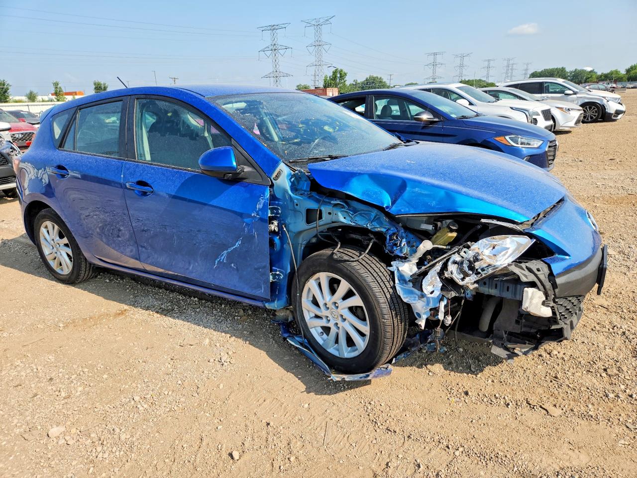 2012 Mazda 3 I Blue vin: JM1BL1L70C1656552