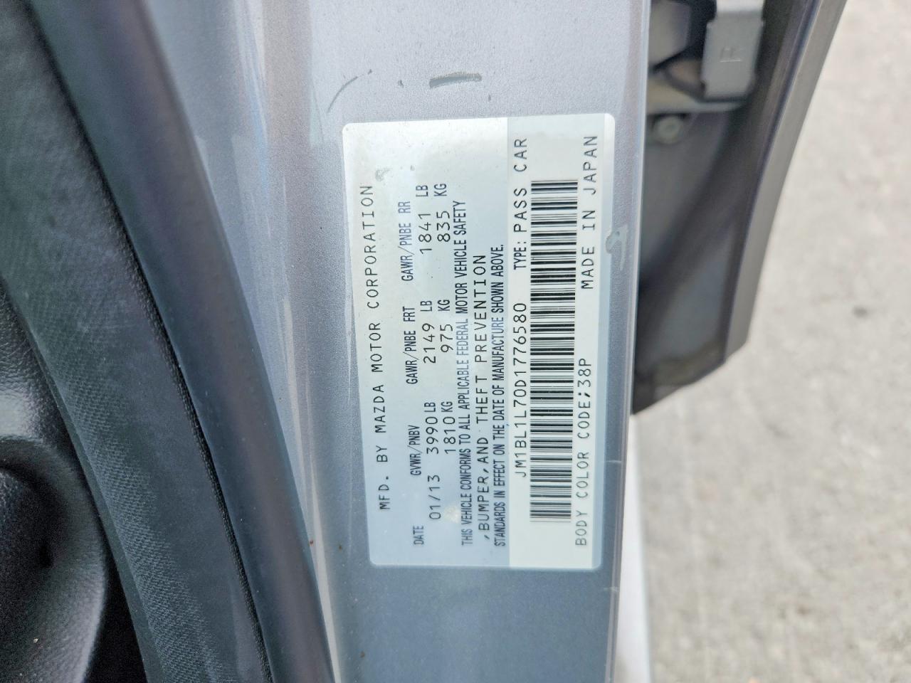 2013 Mazda 3 I Silver vin: JM1BL1L70D1776580