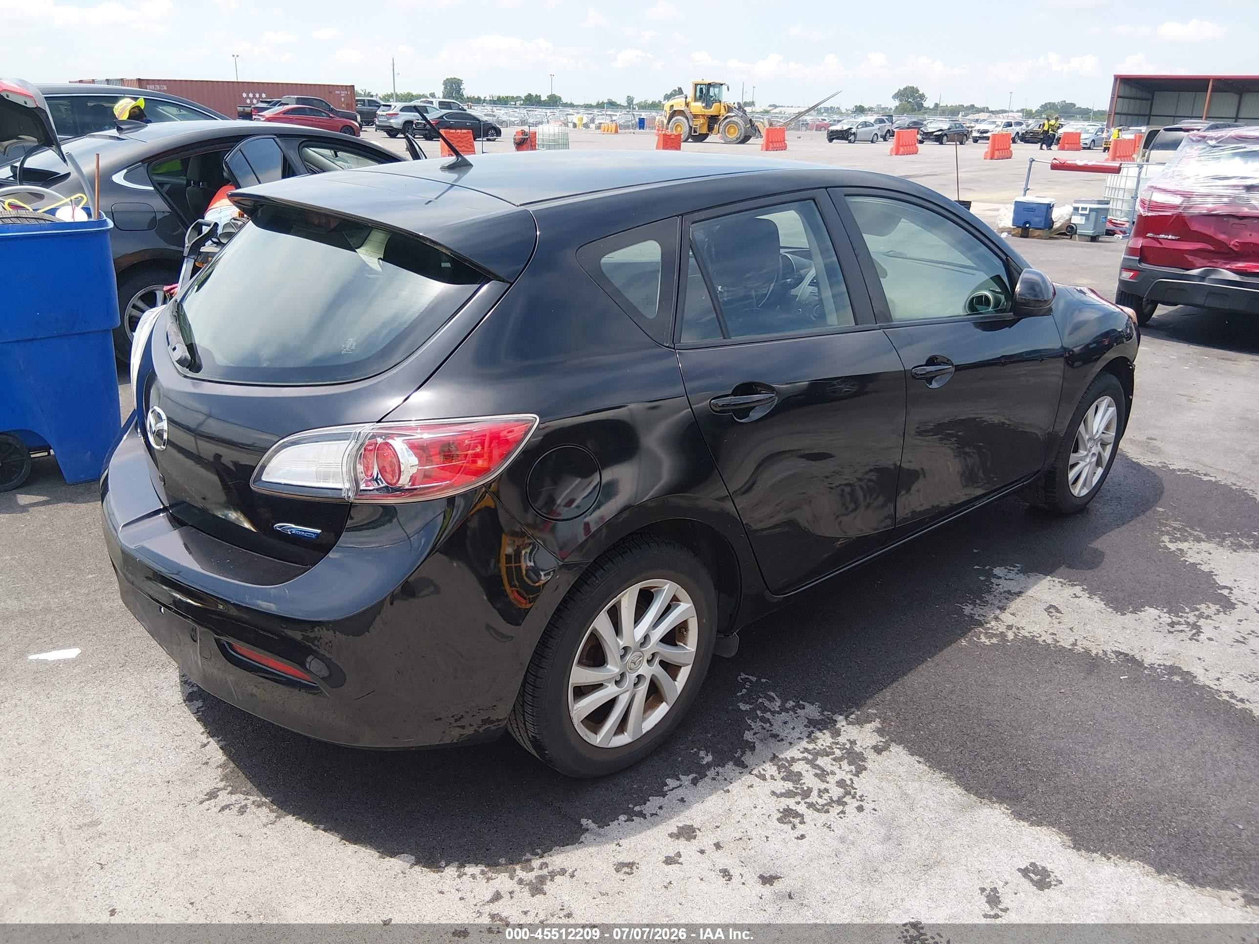 2012 Mazda Mazda3 I Touring Black vin: JM1BL1L72C1553505