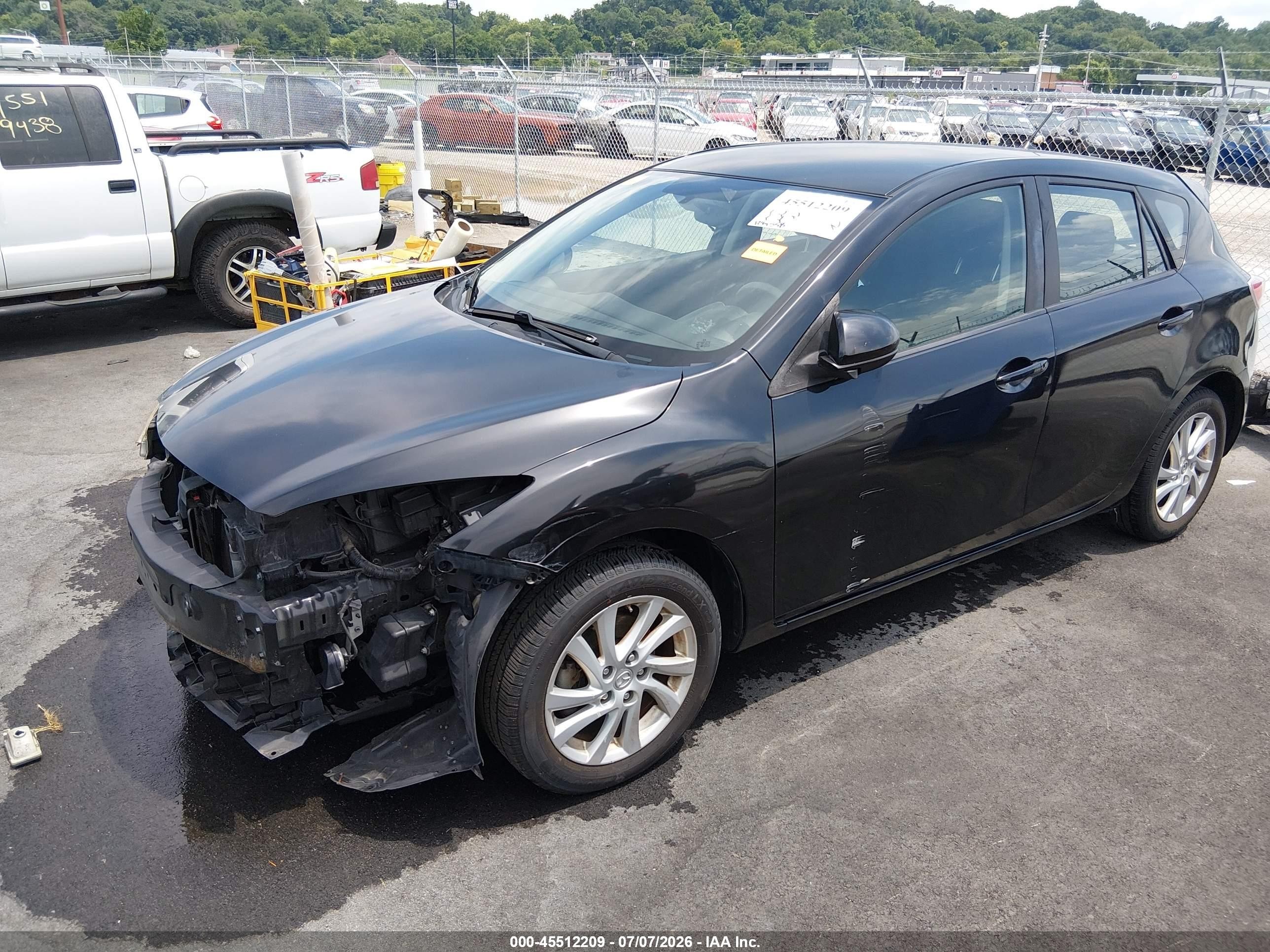 2012 Mazda Mazda3 I Touring Black vin: JM1BL1L72C1553505