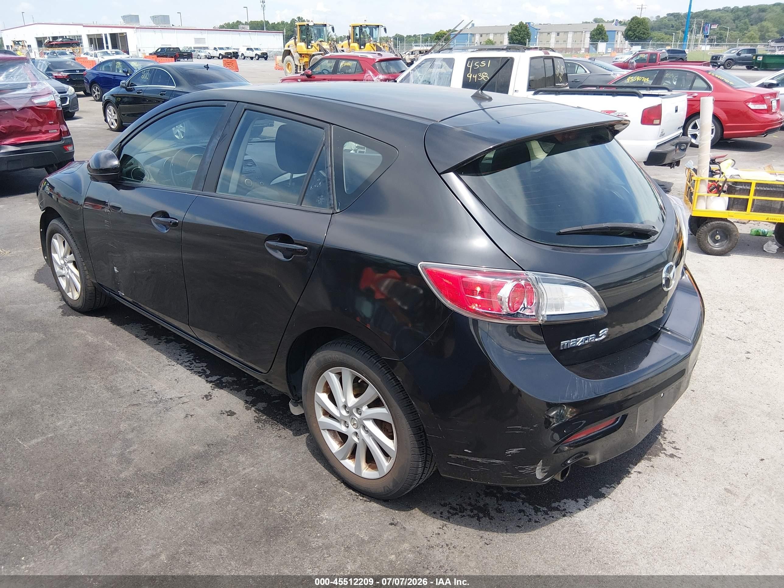 2012 Mazda Mazda3 I Touring Black vin: JM1BL1L72C1553505