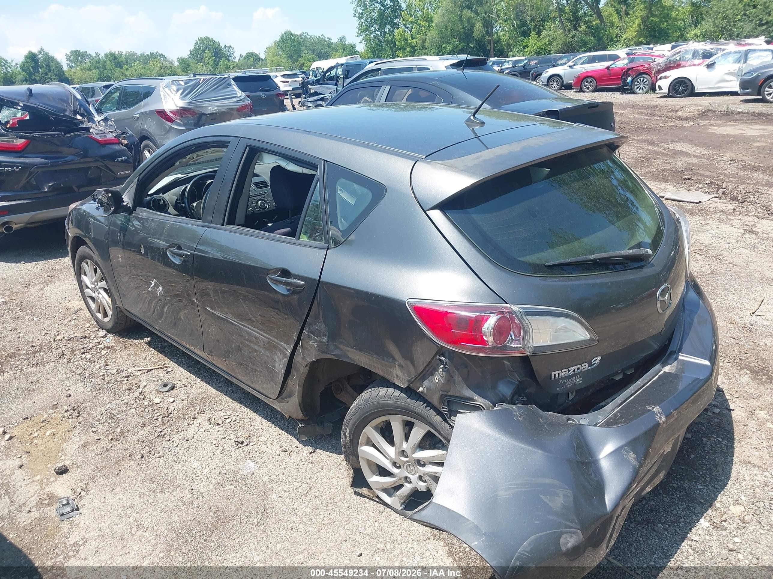 2012 Mazda Mazda3 Gray vin: JM1BL1L72C1657573