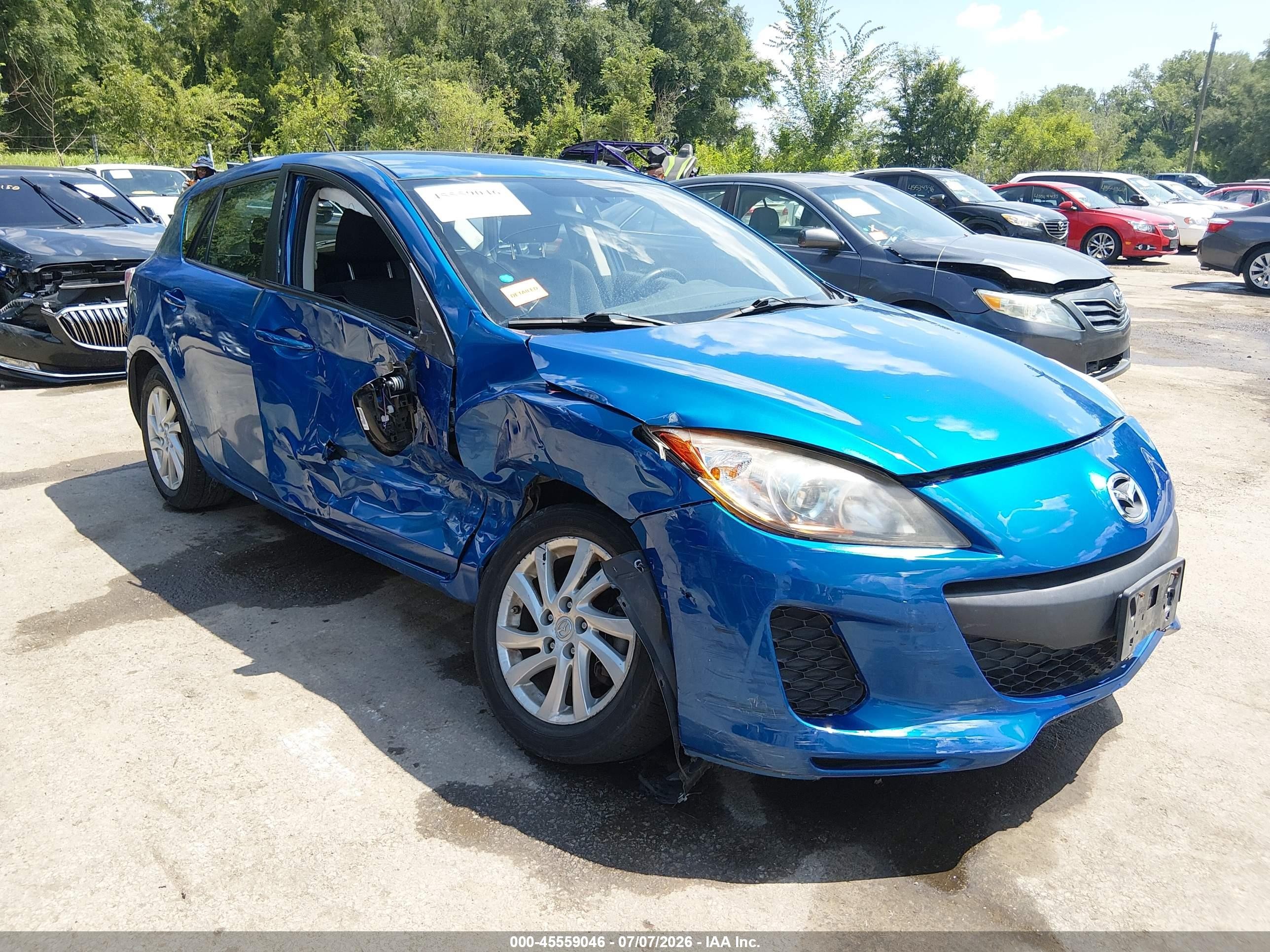 2012 Mazda Mazda3 I Touring Синий vin: JM1BL1L72C1661736