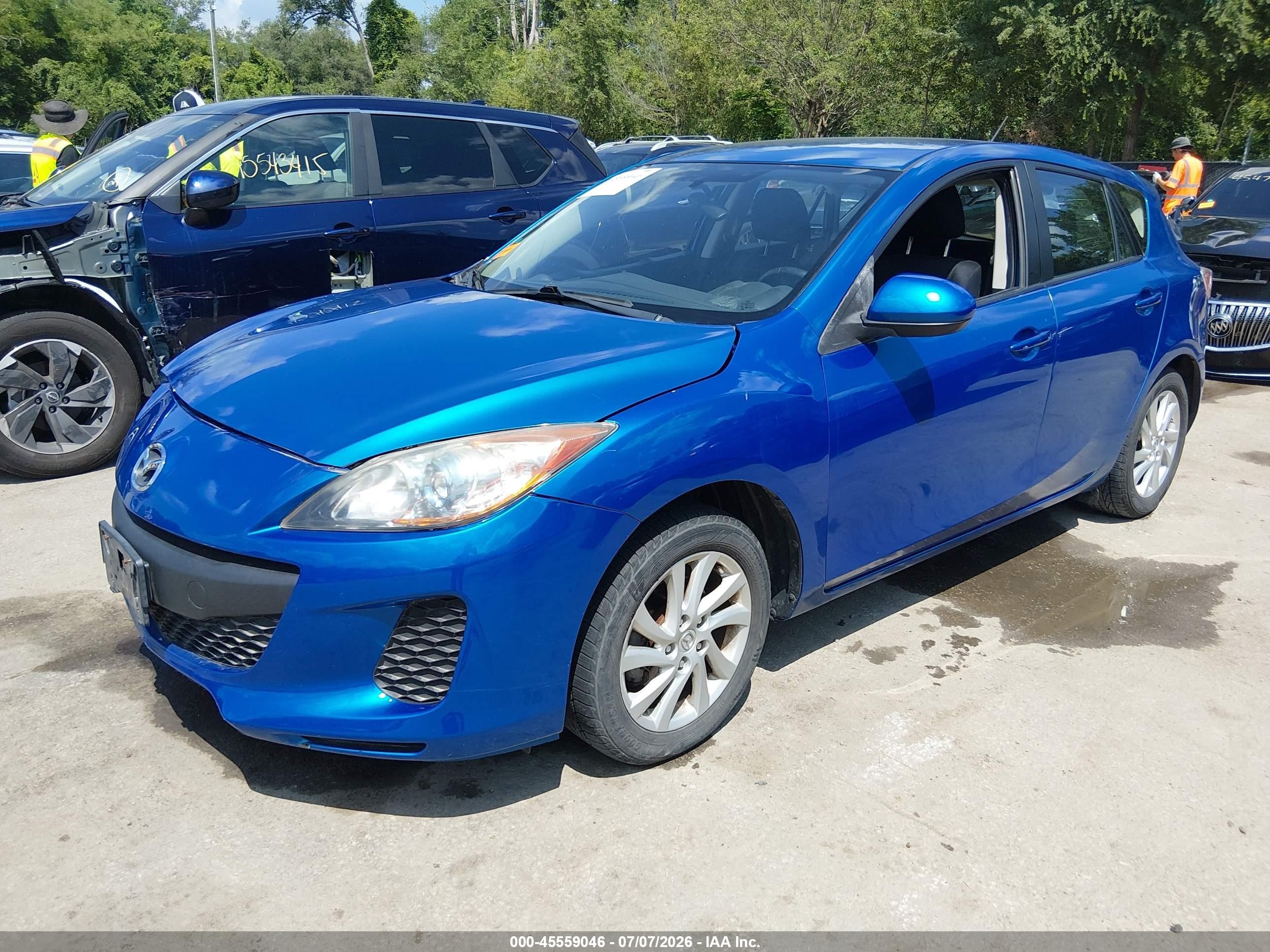 2012 Mazda Mazda3 I Touring Blue vin: JM1BL1L72C1661736