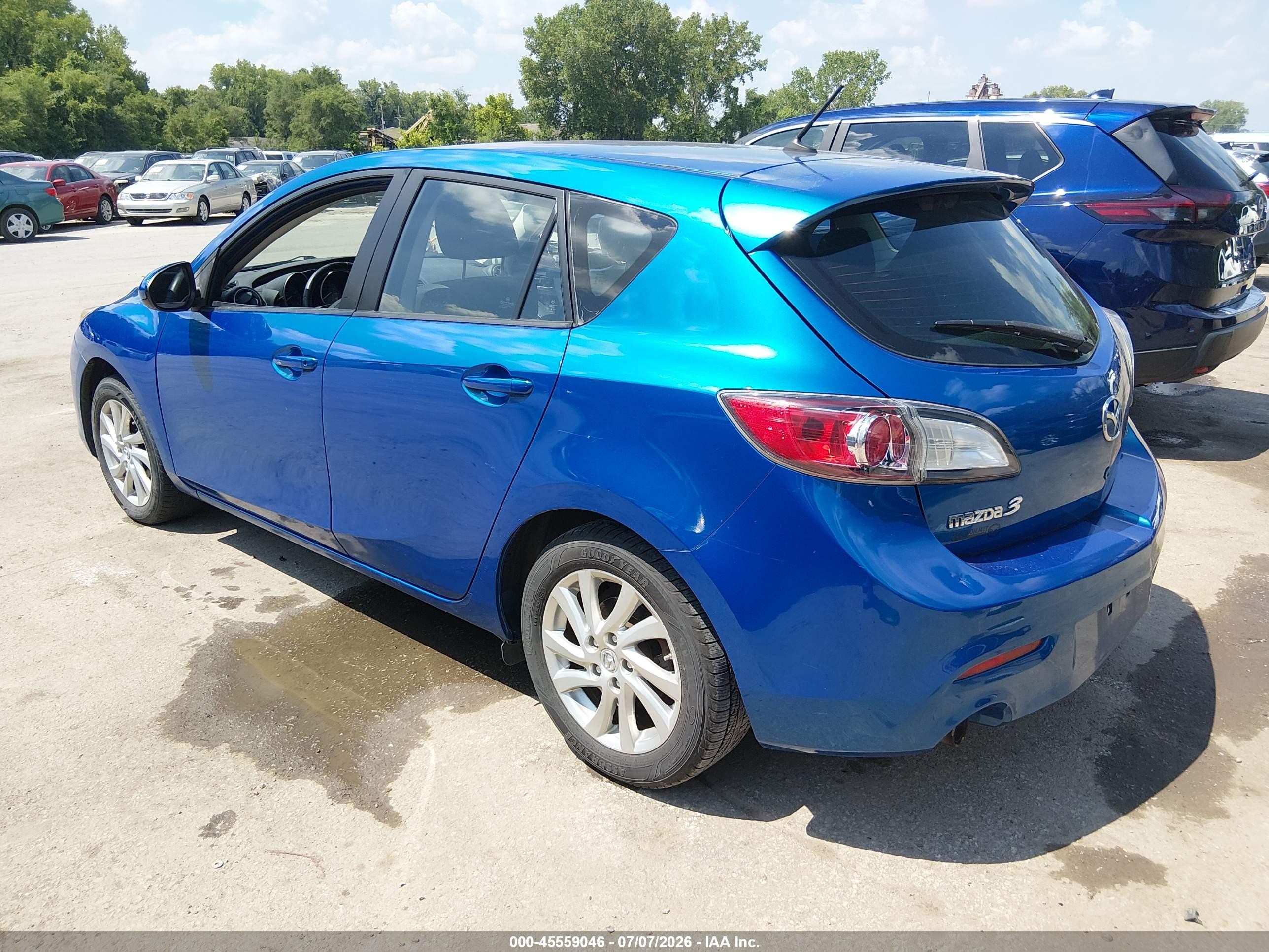 2012 Mazda Mazda3 I Touring Blue vin: JM1BL1L72C1661736