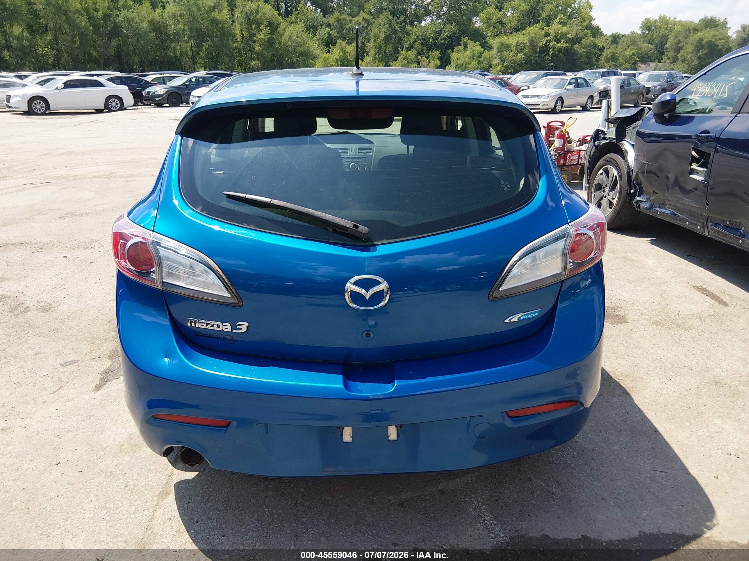 2012 Mazda Mazda3 I Touring Blue vin: JM1BL1L72C1661736