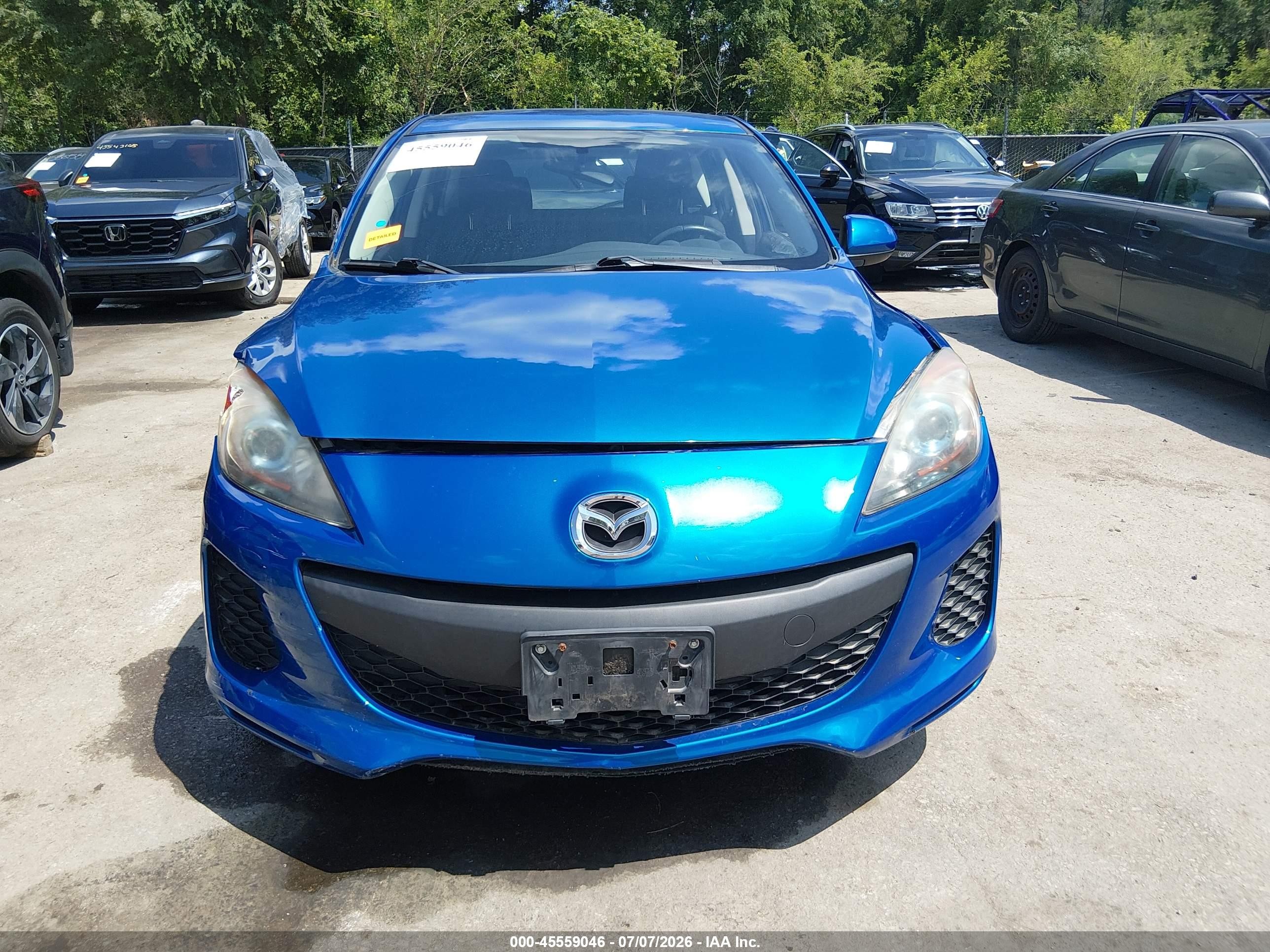 2012 Mazda Mazda3 I Touring Blue vin: JM1BL1L72C1661736