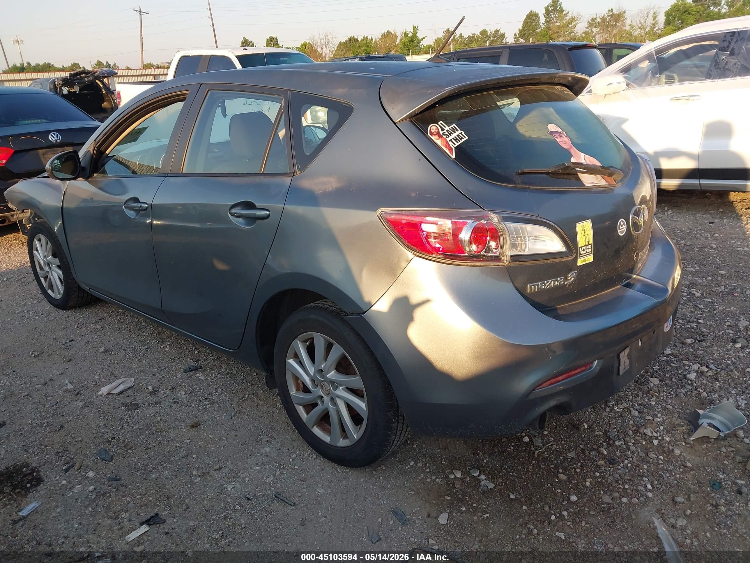 2012 Mazda Mazda3 I Touring Gray vin: JM1BL1L72C1664281