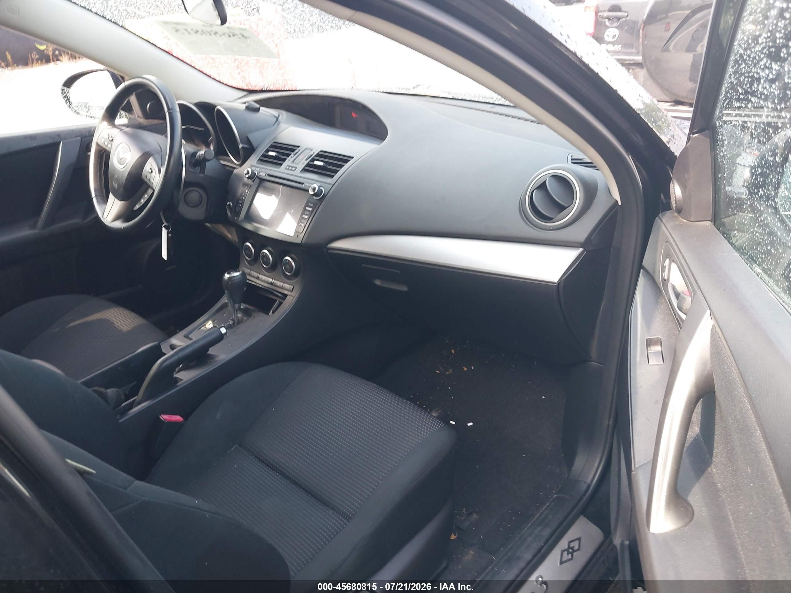 2013 Mazda Mazda3 I Touring Black vin: JM1BL1L72D1791114
