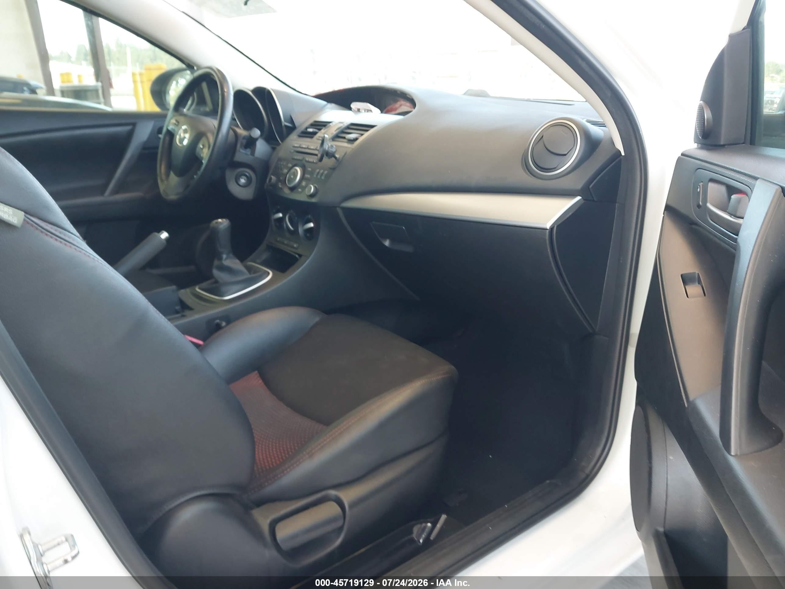 2012 Mazda Mazda3 I Touring White vin: JM1BL1L73C1694874