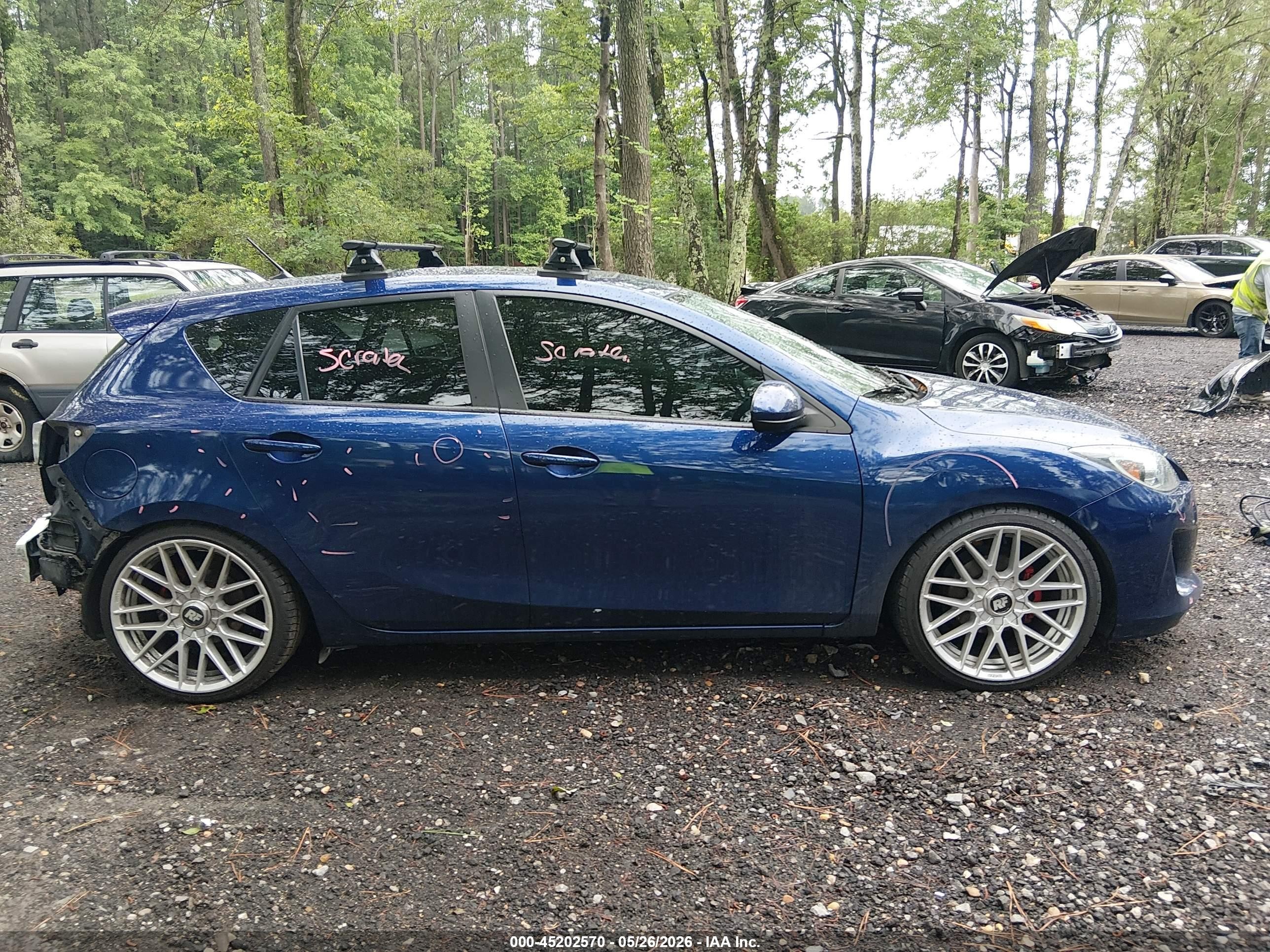 2013 Mazda Mazda3 I Touring Blue vin: JM1BL1L73D1722691