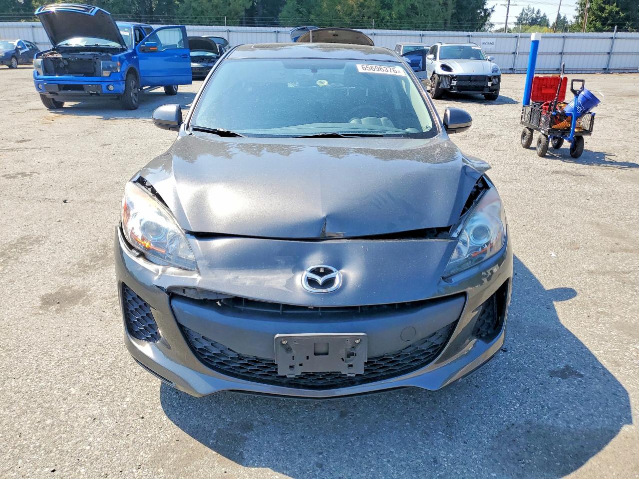 2013 Mazda 3 I Gray vin: JM1BL1L73D1840790