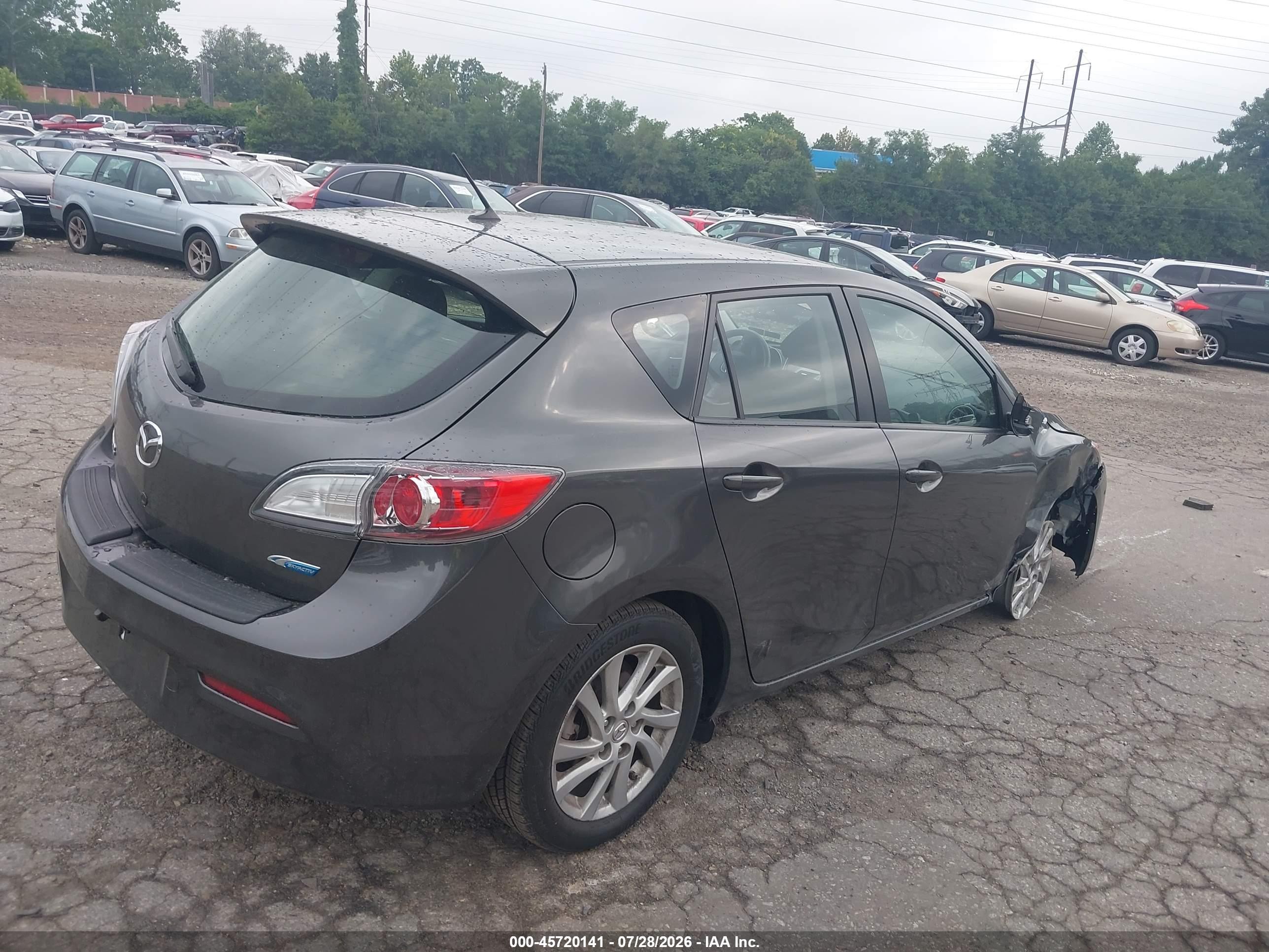 2012 Mazda Mazda3 I Touring Gray vin: JM1BL1L74C1601585