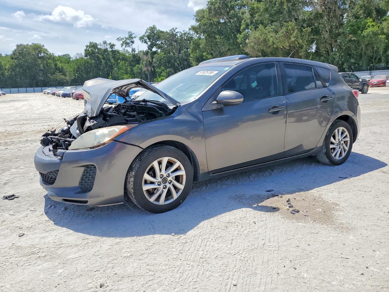 2013 Mazda 3 I Gray vin: JM1BL1L74D1835226