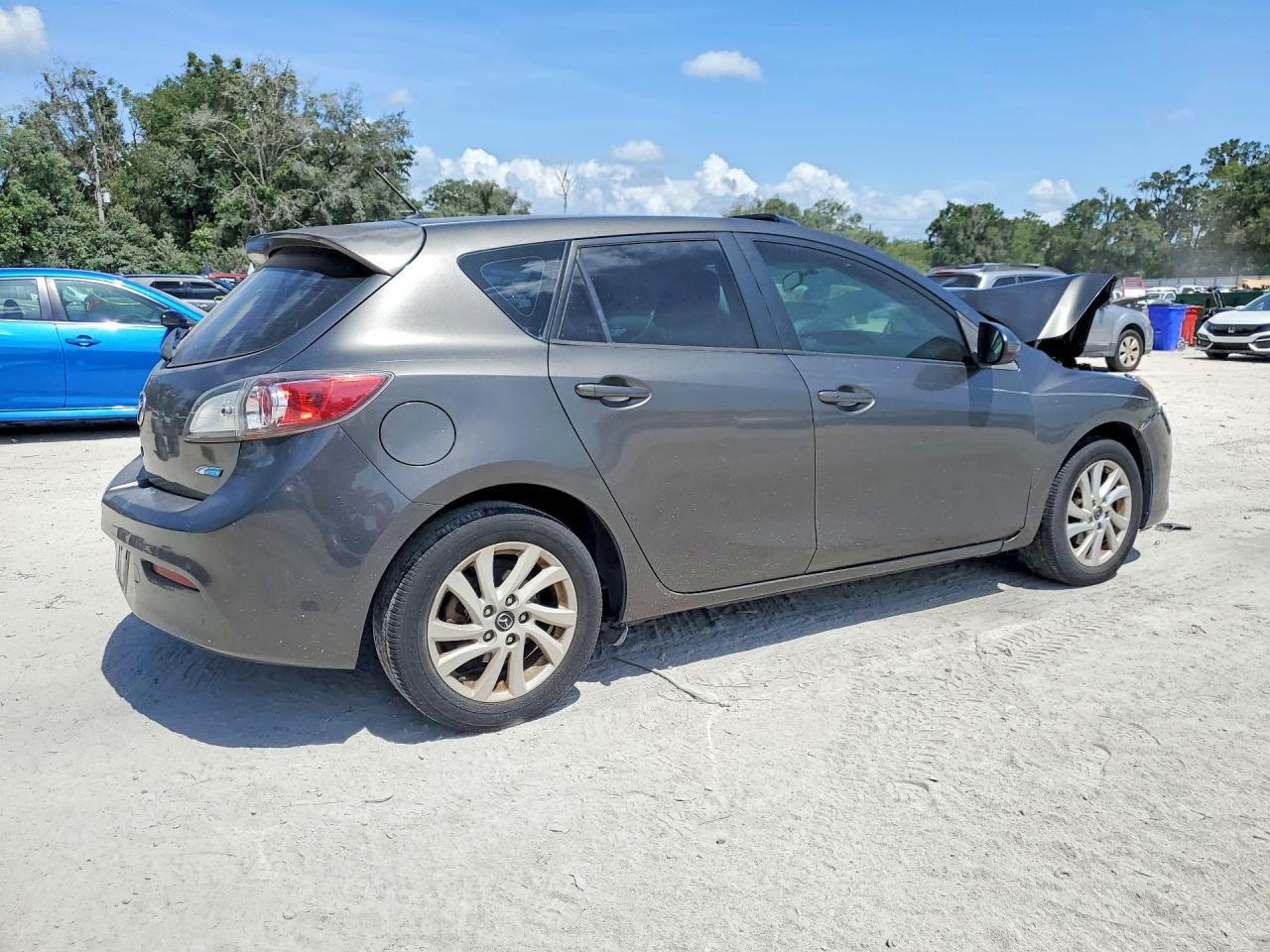 2013 Mazda 3 I Gray vin: JM1BL1L74D1835226