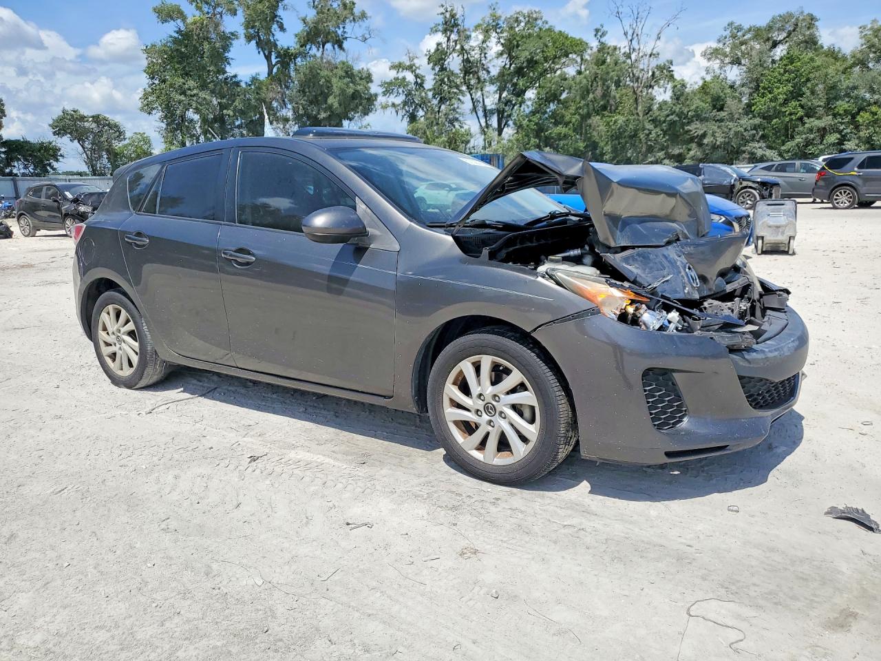 2013 Mazda 3 I Gray vin: JM1BL1L74D1835226