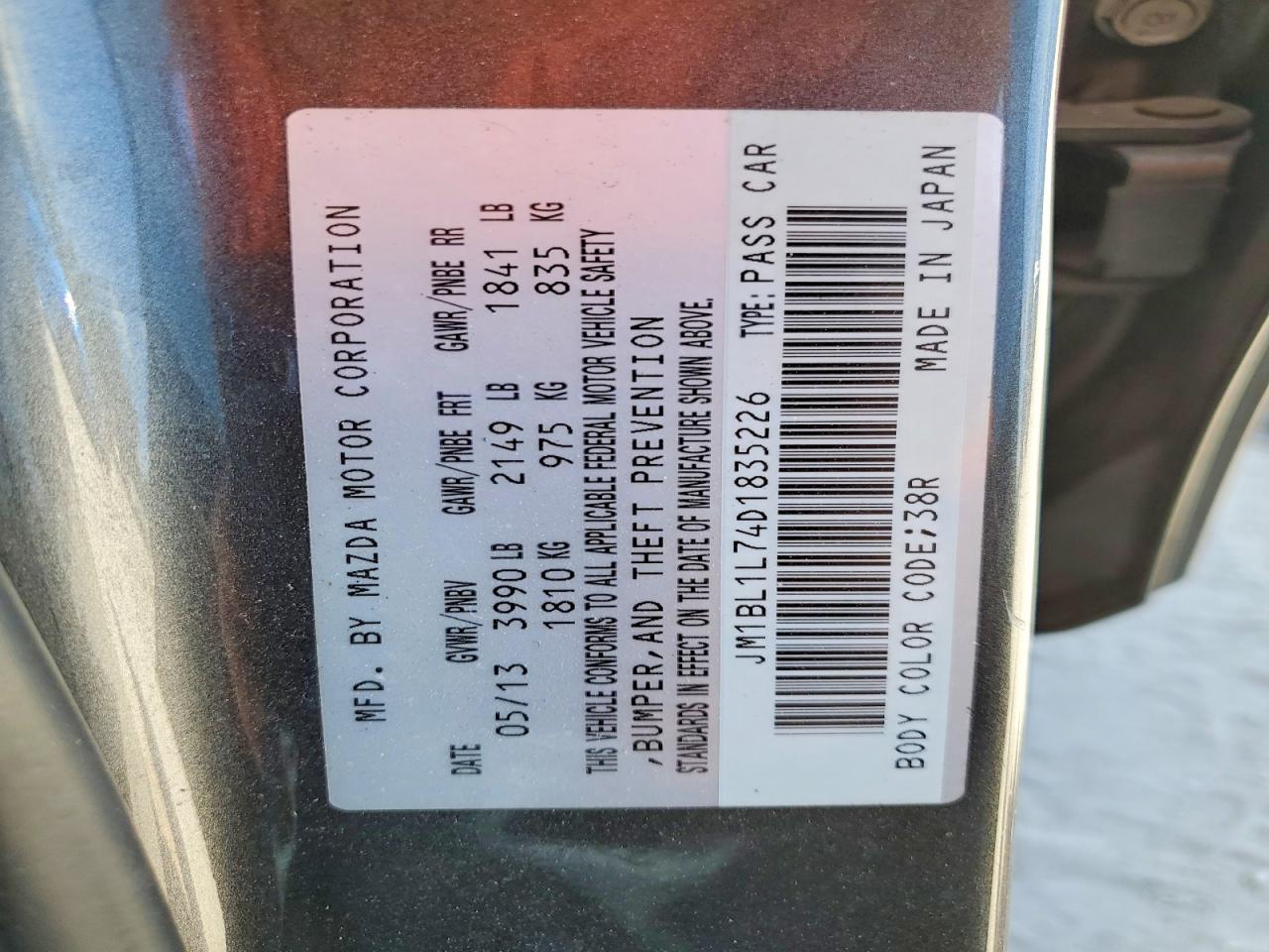 2013 Mazda 3 I Gray vin: JM1BL1L74D1835226