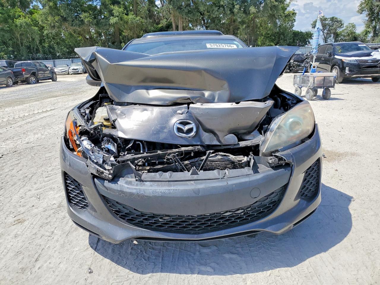 2013 Mazda 3 I Gray vin: JM1BL1L74D1835226