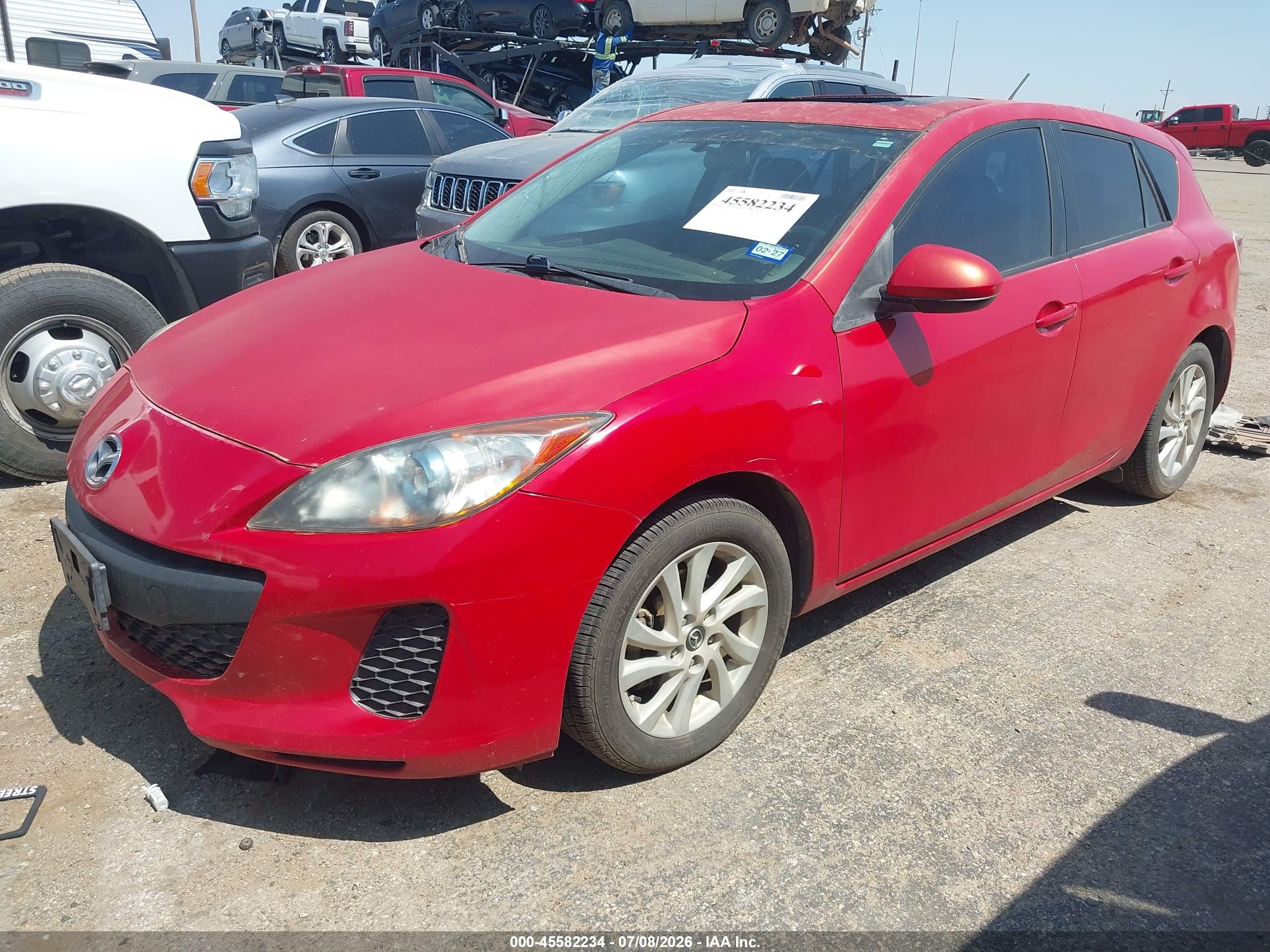 2013 Mazda Mazda3 I Touring Red vin: JM1BL1L76D1720014