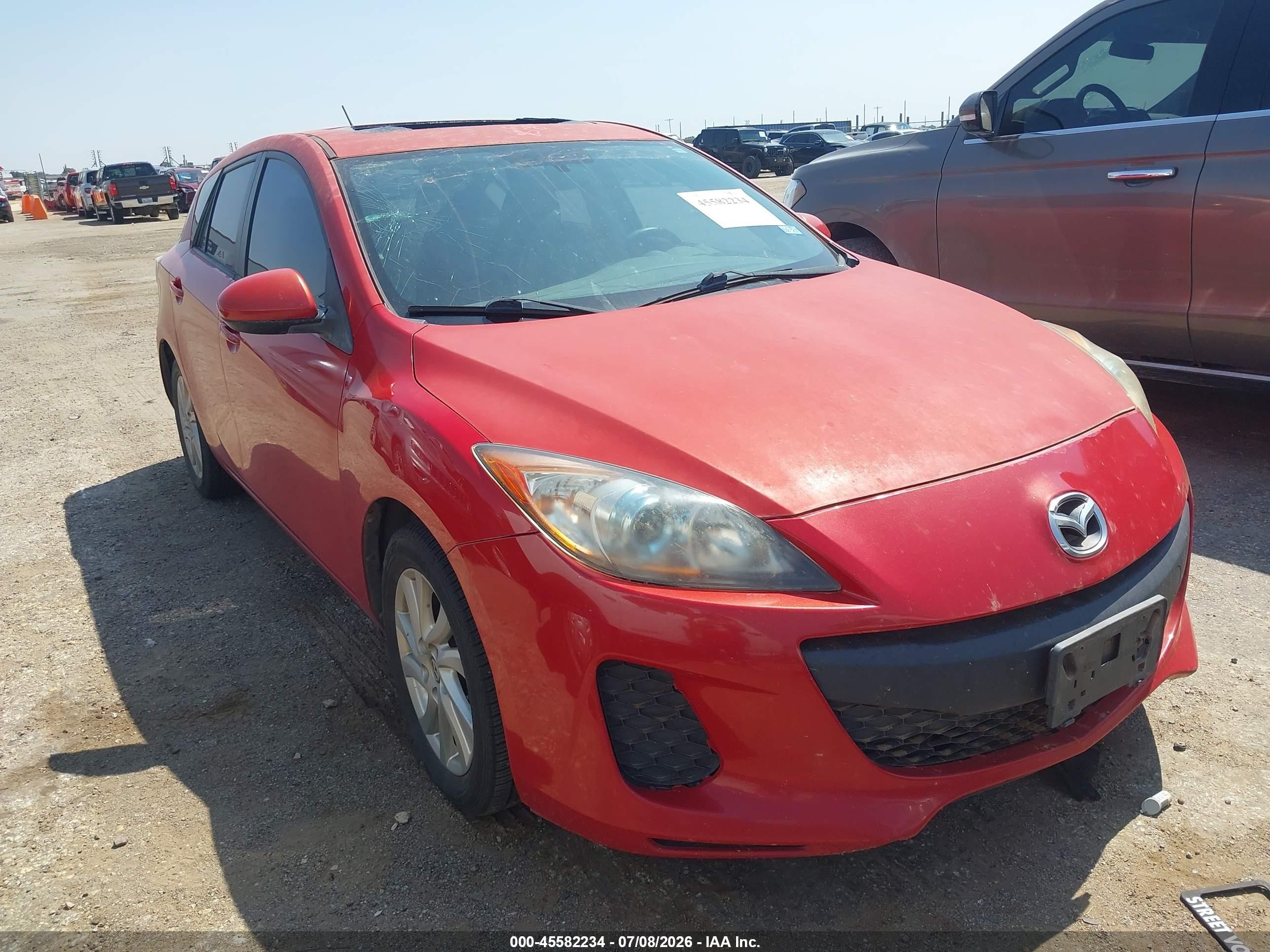 2013 Mazda Mazda3 I Touring Red vin: JM1BL1L76D1720014