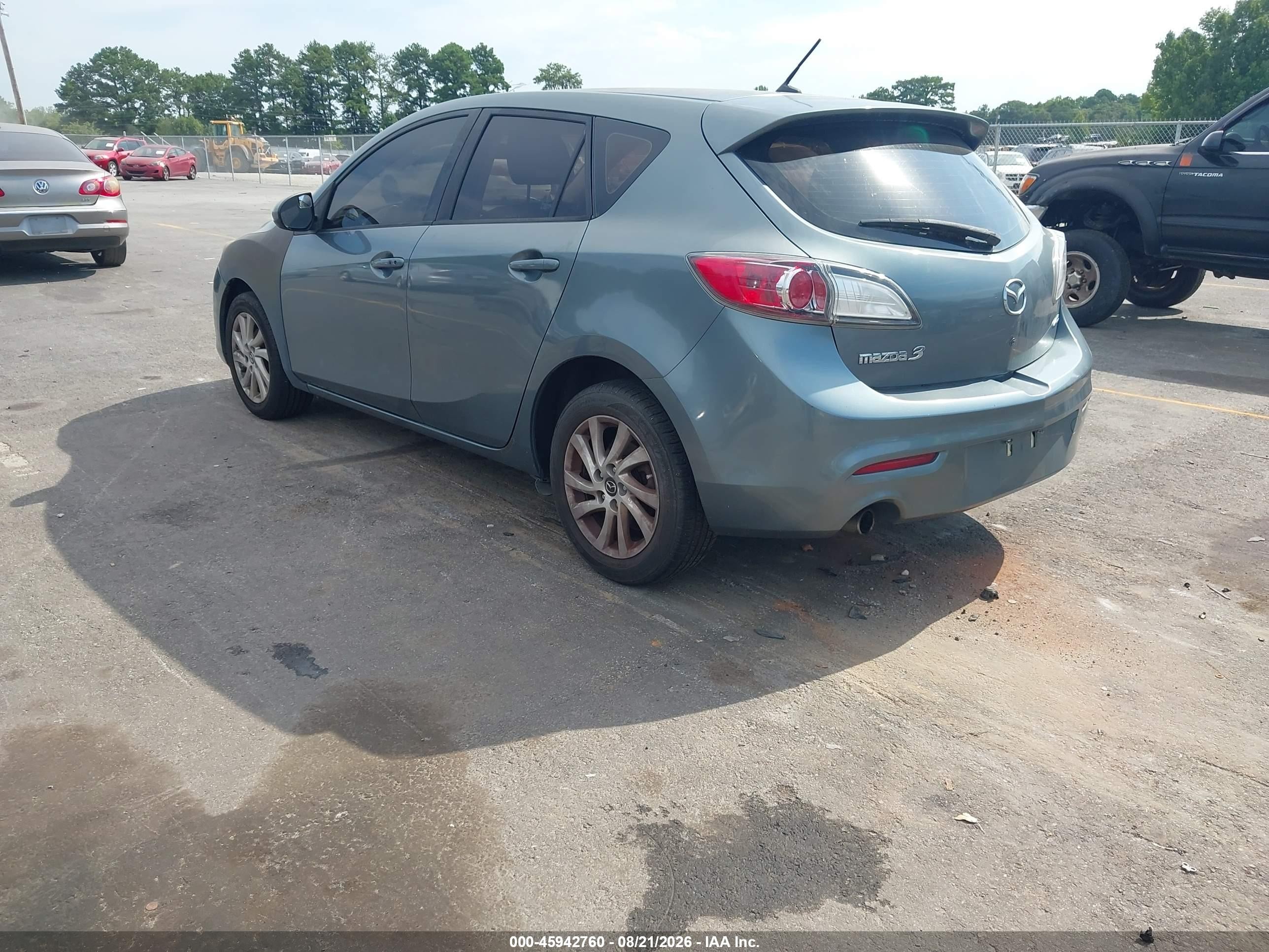 2013 Mazda Mazda3 I Touring Teal vin: JM1BL1L77D1722841