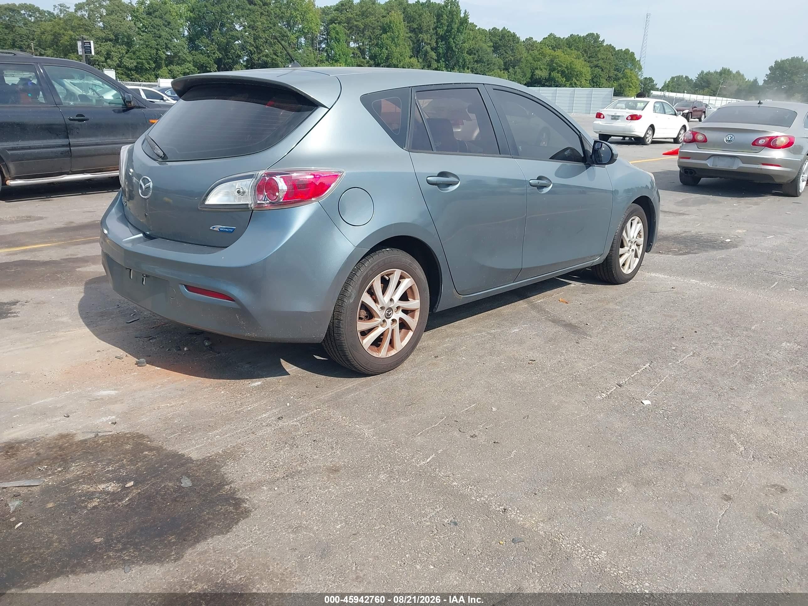 2013 Mazda Mazda3 I Touring Teal vin: JM1BL1L77D1722841