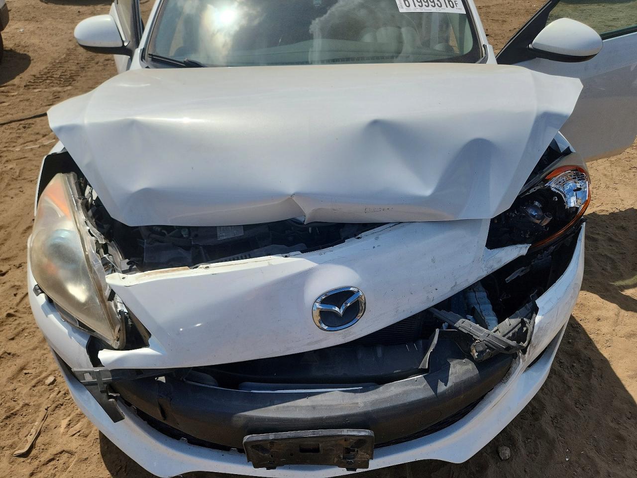 2013 Mazda 3 I White vin: JM1BL1L78D1718894