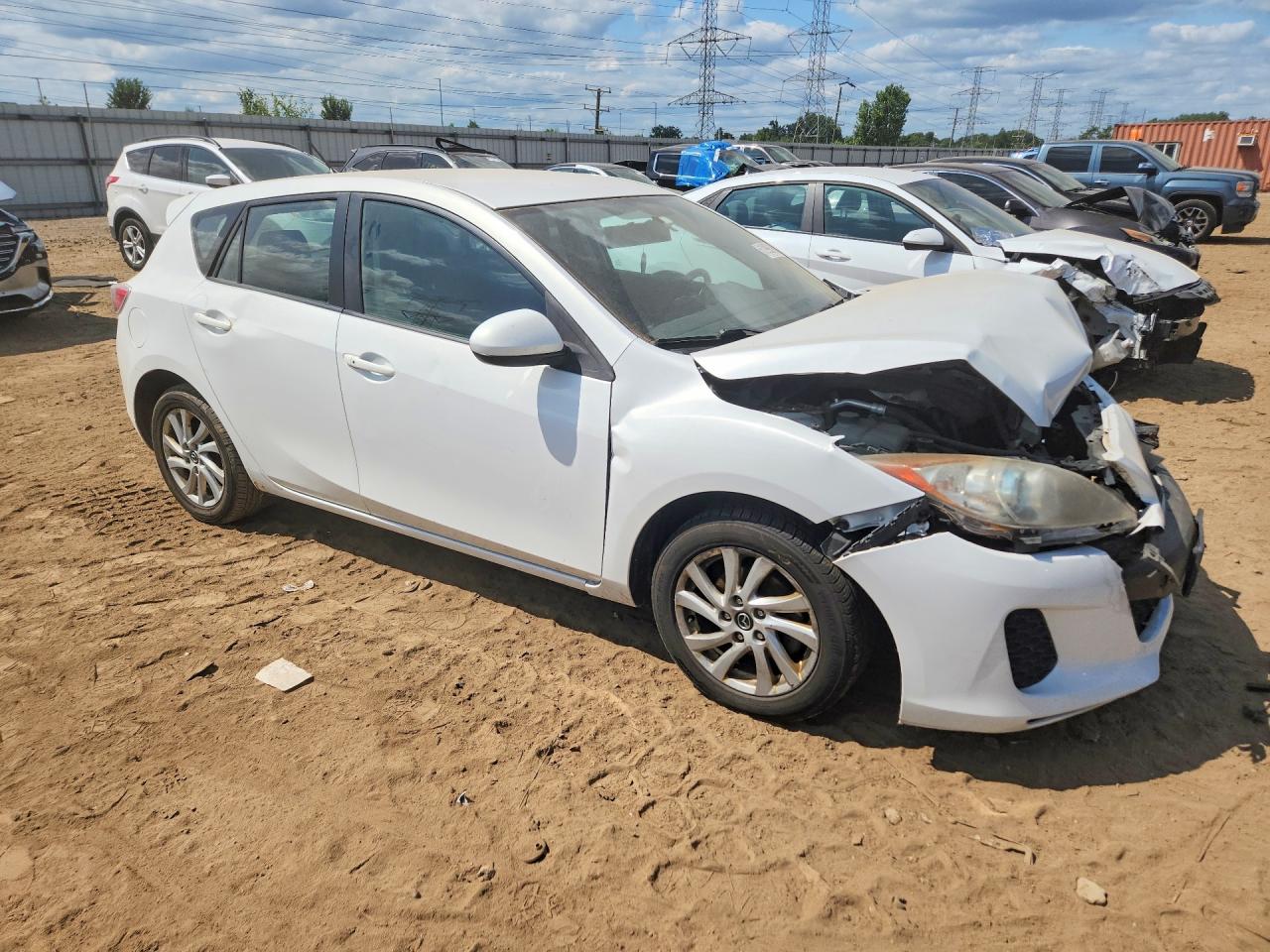 2013 Mazda 3 I White vin: JM1BL1L78D1718894