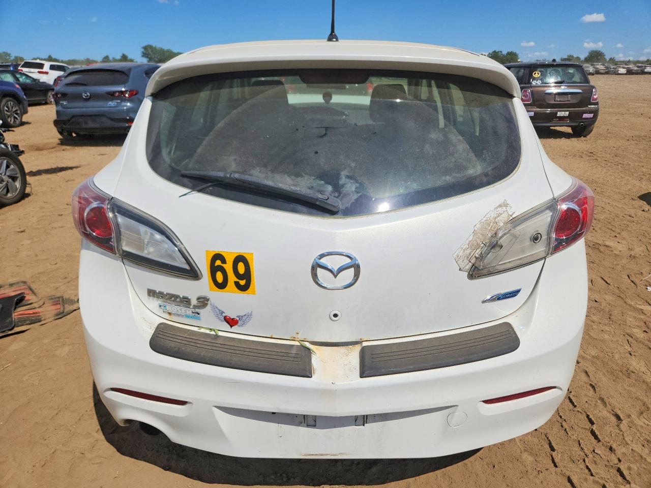 2013 Mazda 3 I White vin: JM1BL1L78D1718894