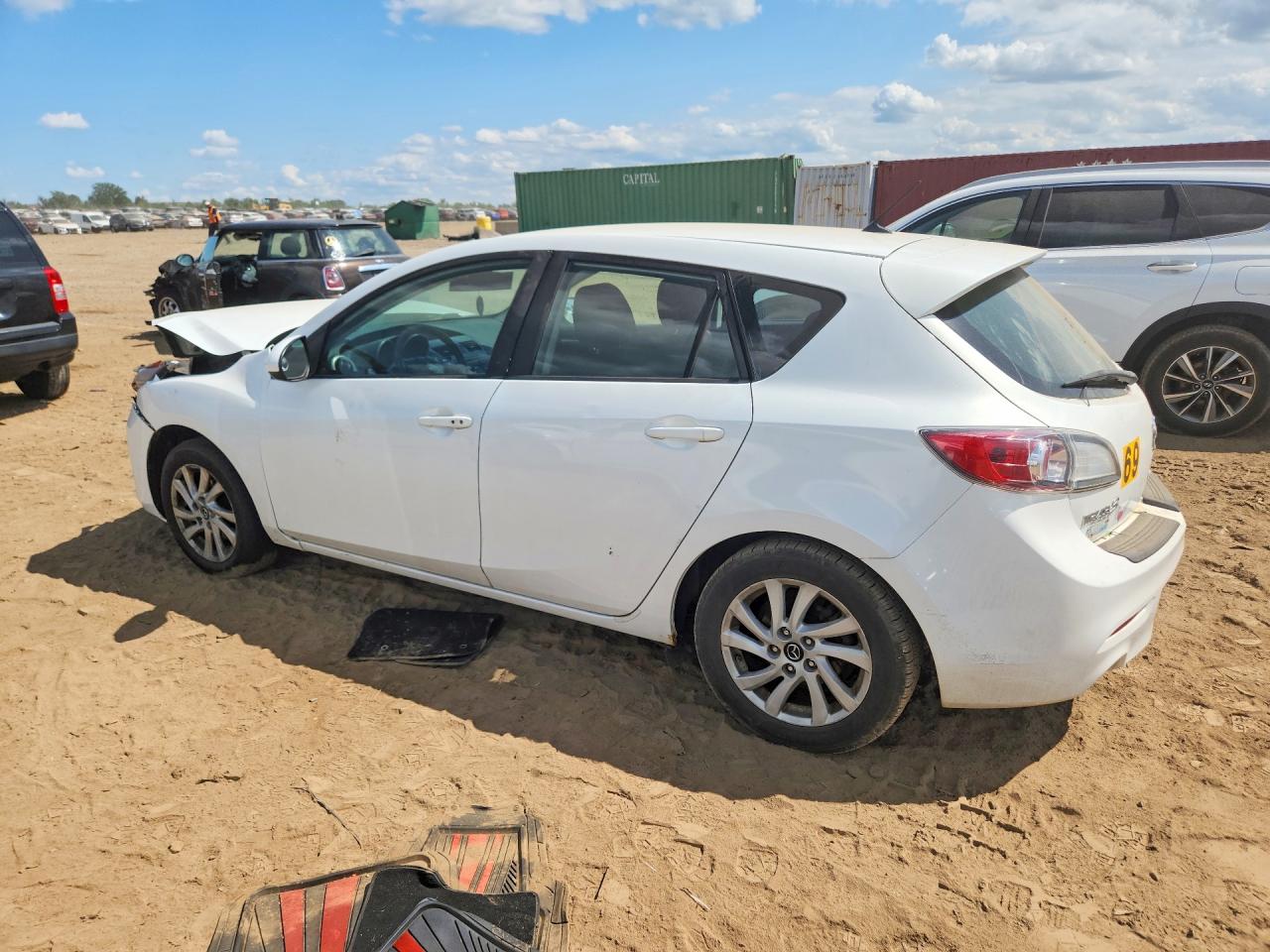 2013 Mazda 3 I White vin: JM1BL1L78D1718894