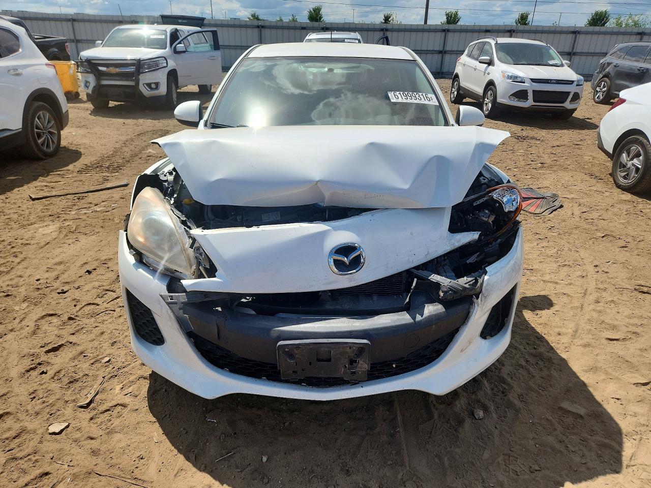 2013 Mazda 3 I White vin: JM1BL1L78D1718894